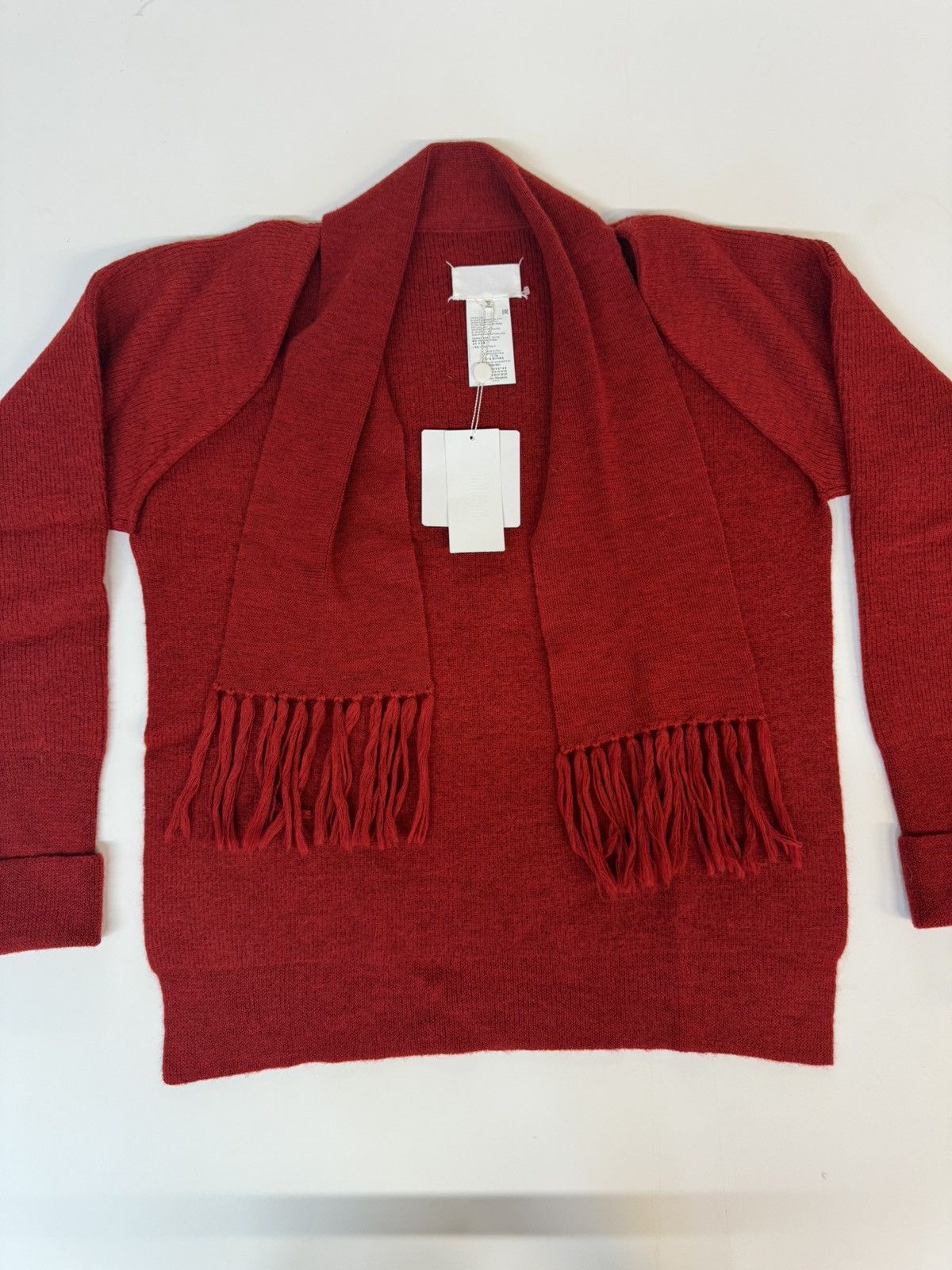 Maison Margiela MAISON MARGIELA SS17 100% Wool Scarf-Neck Cardigan — Size L Size L / US 10 / IT 46 - 9 Thumbnail