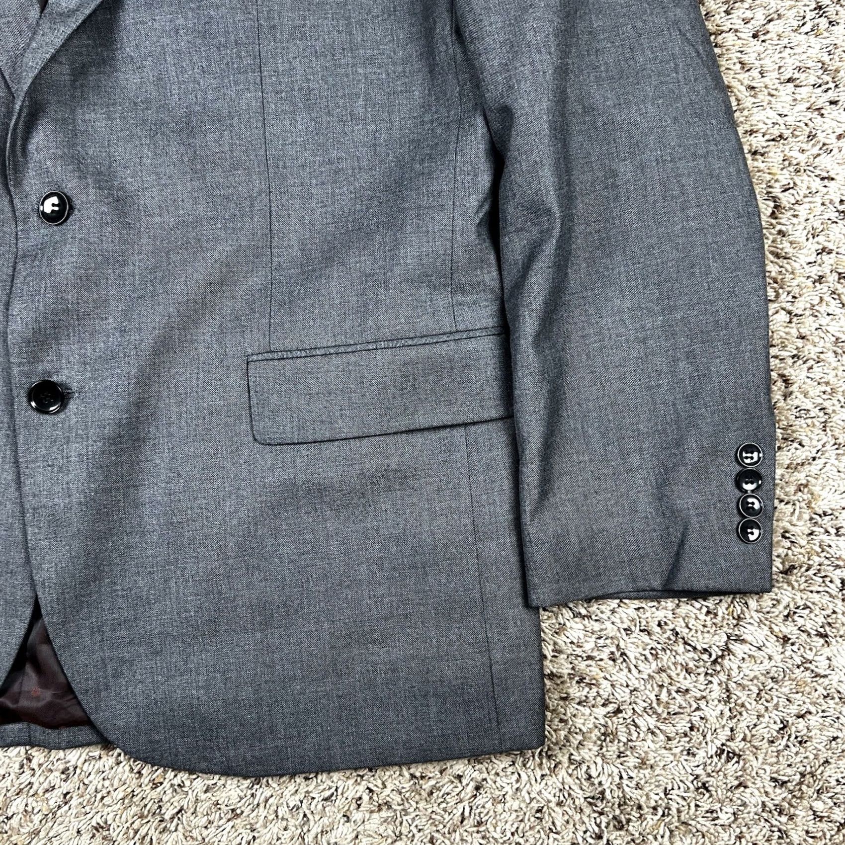 Alexander Julian Alexander Julian Colours Gray Lined Blazer Mens Size 46R Two Button Tuxedo Top Blazer Mens Size 46R - 7 Thumbnail