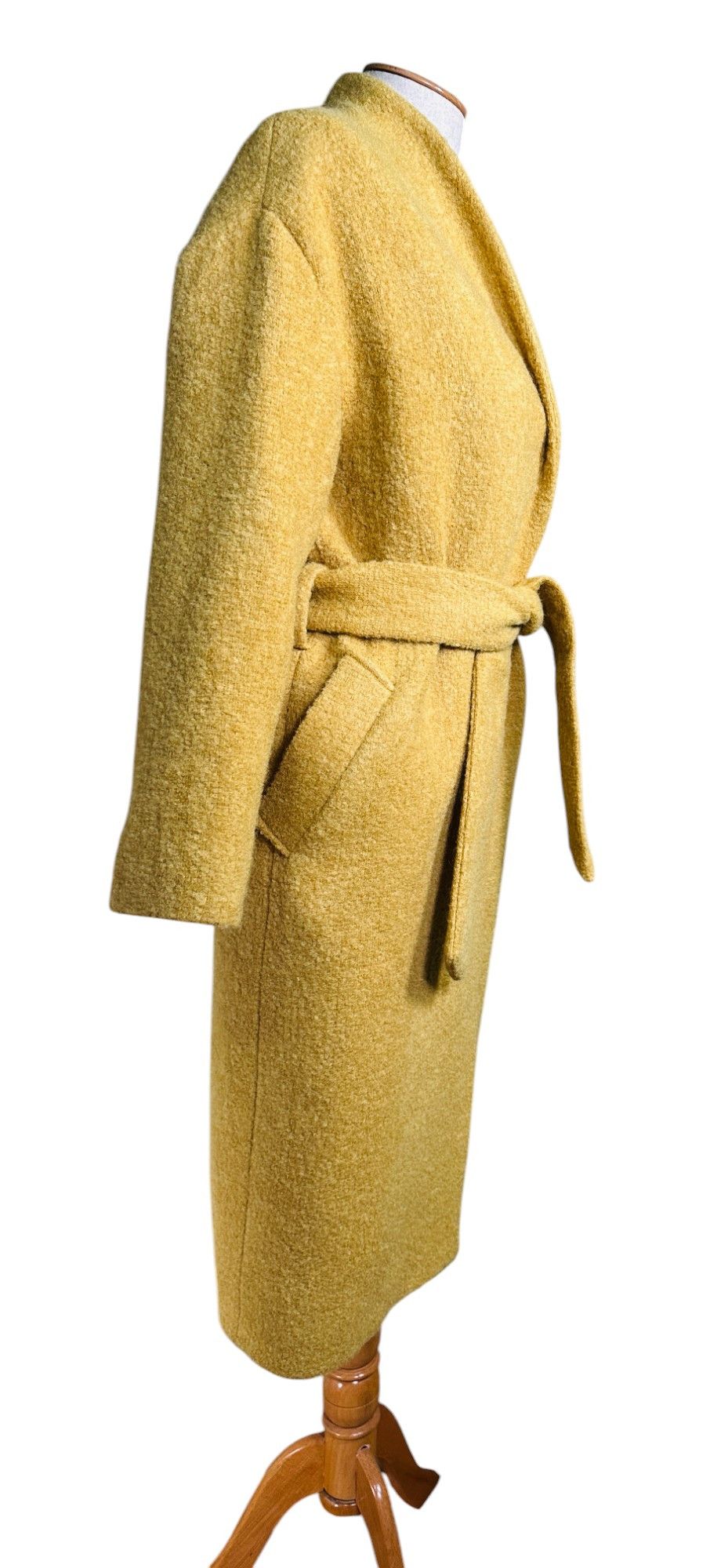 Spoon Yellow Alpaca Coat Size XS / US 0-2 / IT 36-38 - 3 Thumbnail