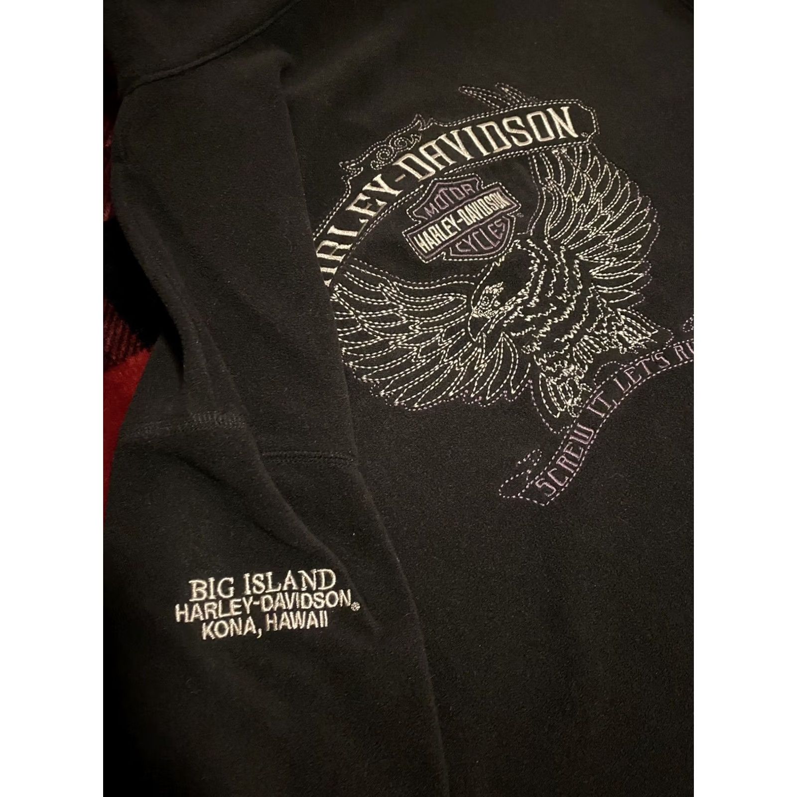 Harley Davidson Harley-Davidson Fleece Long Sleeve Shirt Men 2XL Black Rare Big Island Kona Hawaii Size US XXL / EU 58 / 5 - 2 Thumbnail