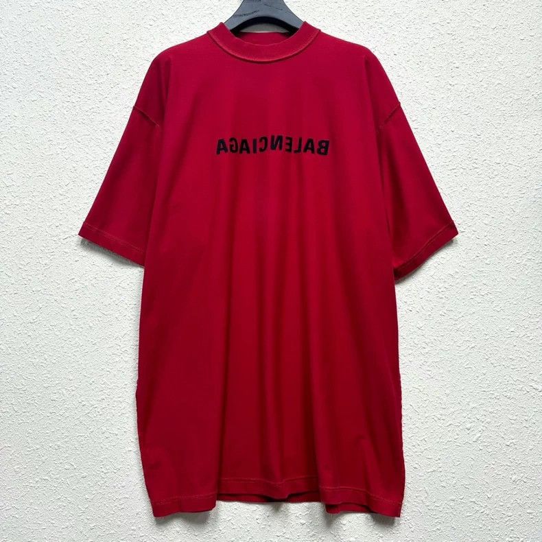 Balenciaga Mirror Letter Embroidered Tee - dmc
