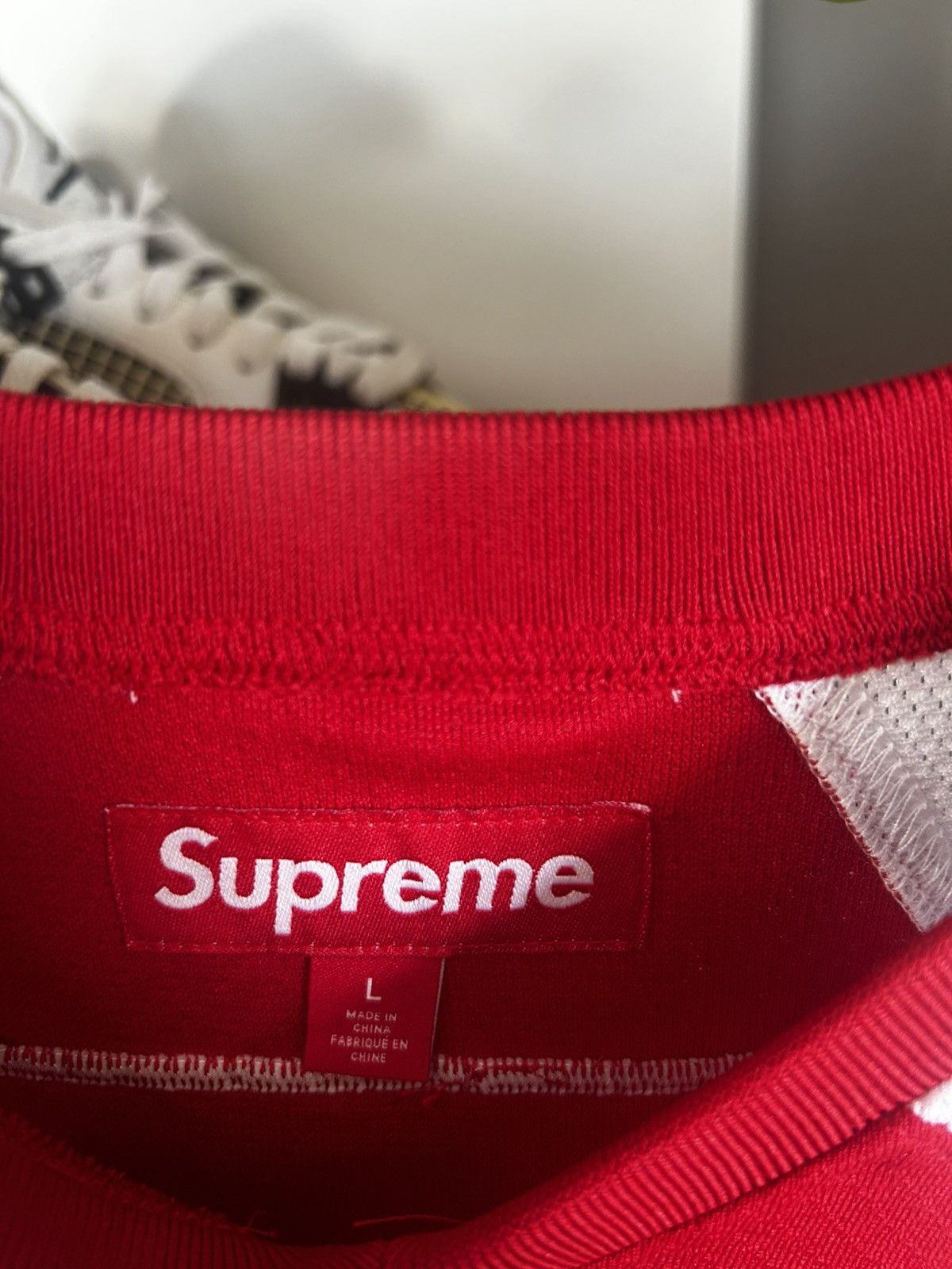 Supreme Supreme Rhinestone Hockey Jersey Red Size L Size US L / EU 52-54 / 3 - 2 Thumbnail