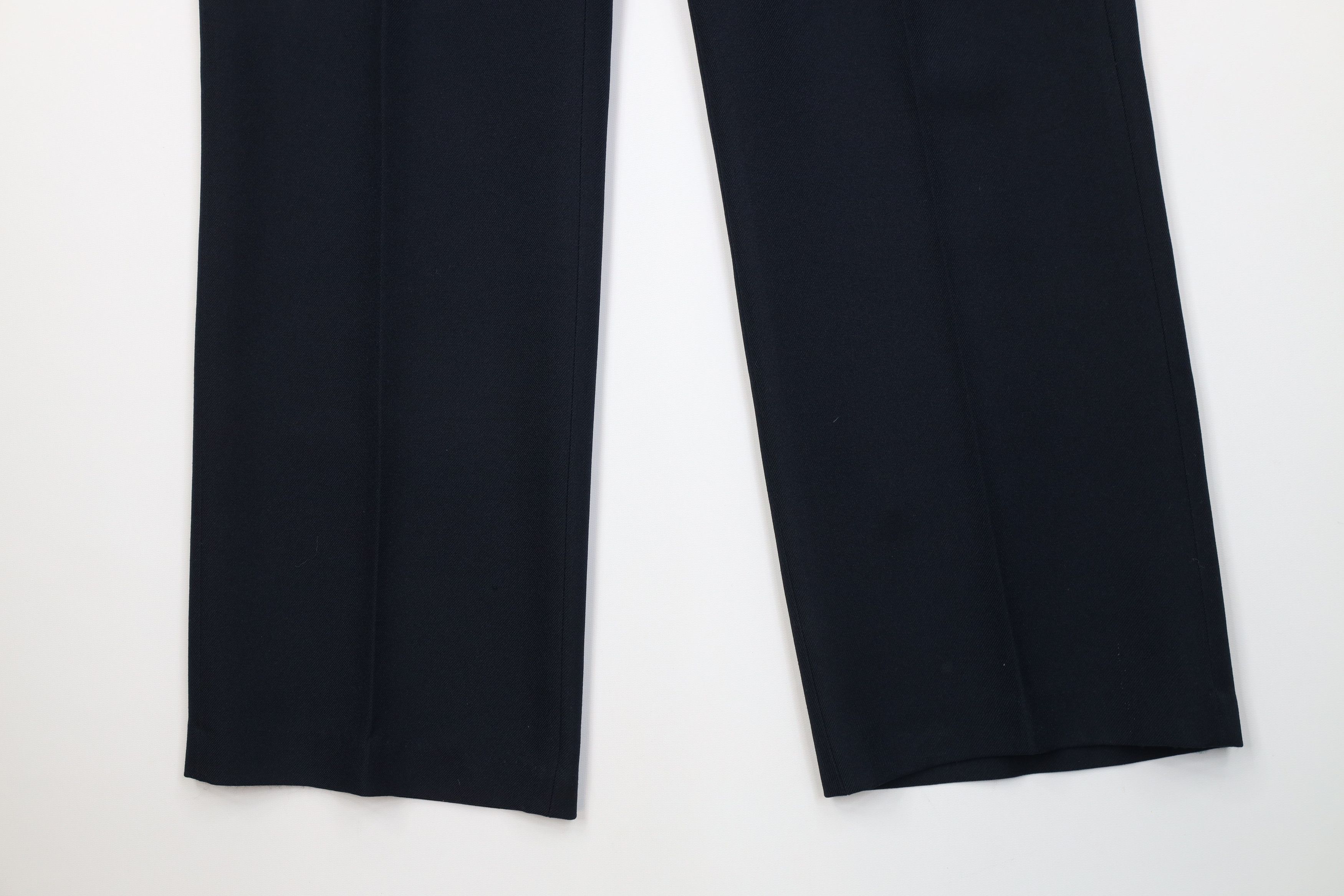 Vintage Vintage 70s Streetwear Wide Leg Chino Pants Navy Blue USA Size US 38 / EU 54 - 4 Thumbnail