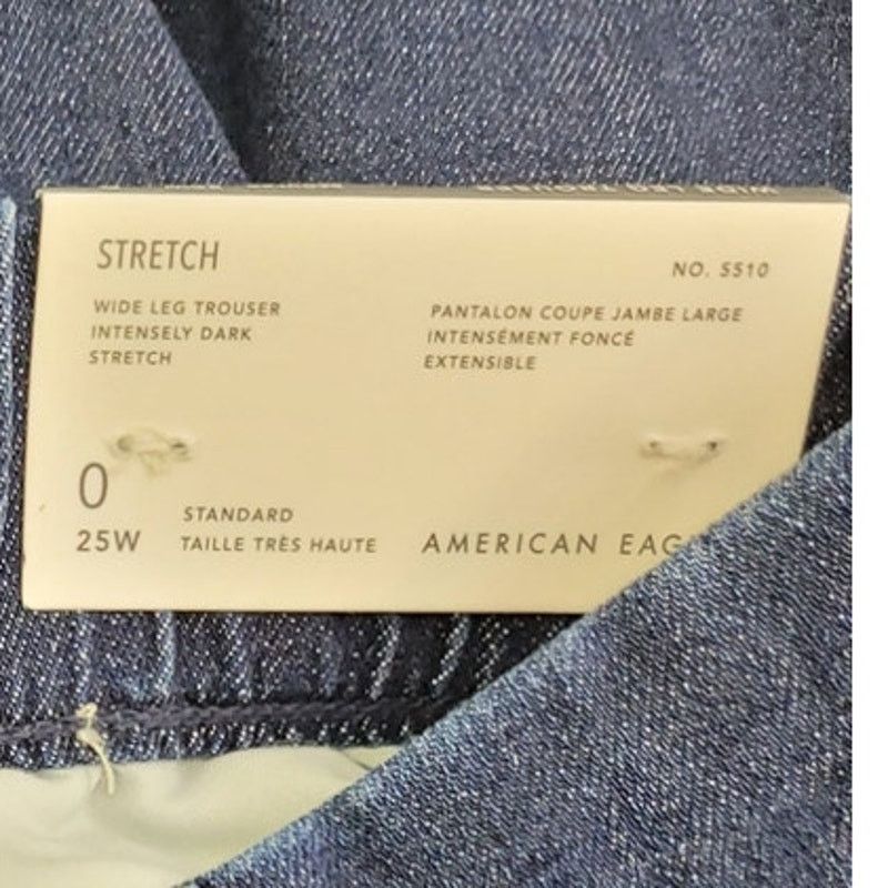 American Eagle Outfitters NWT American Eagle Size 0 Wide Leg Stretch Denim Trousers Size 25" / US 0 / IT 36 - 4 Thumbnail