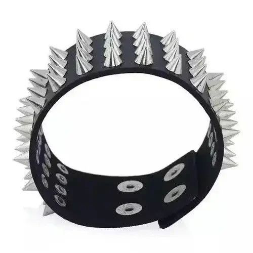 Jewelry Spike Strap Bracelet Gothic Demon Soul Horror Jewelry Size ONE SIZE - 3 Thumbnail