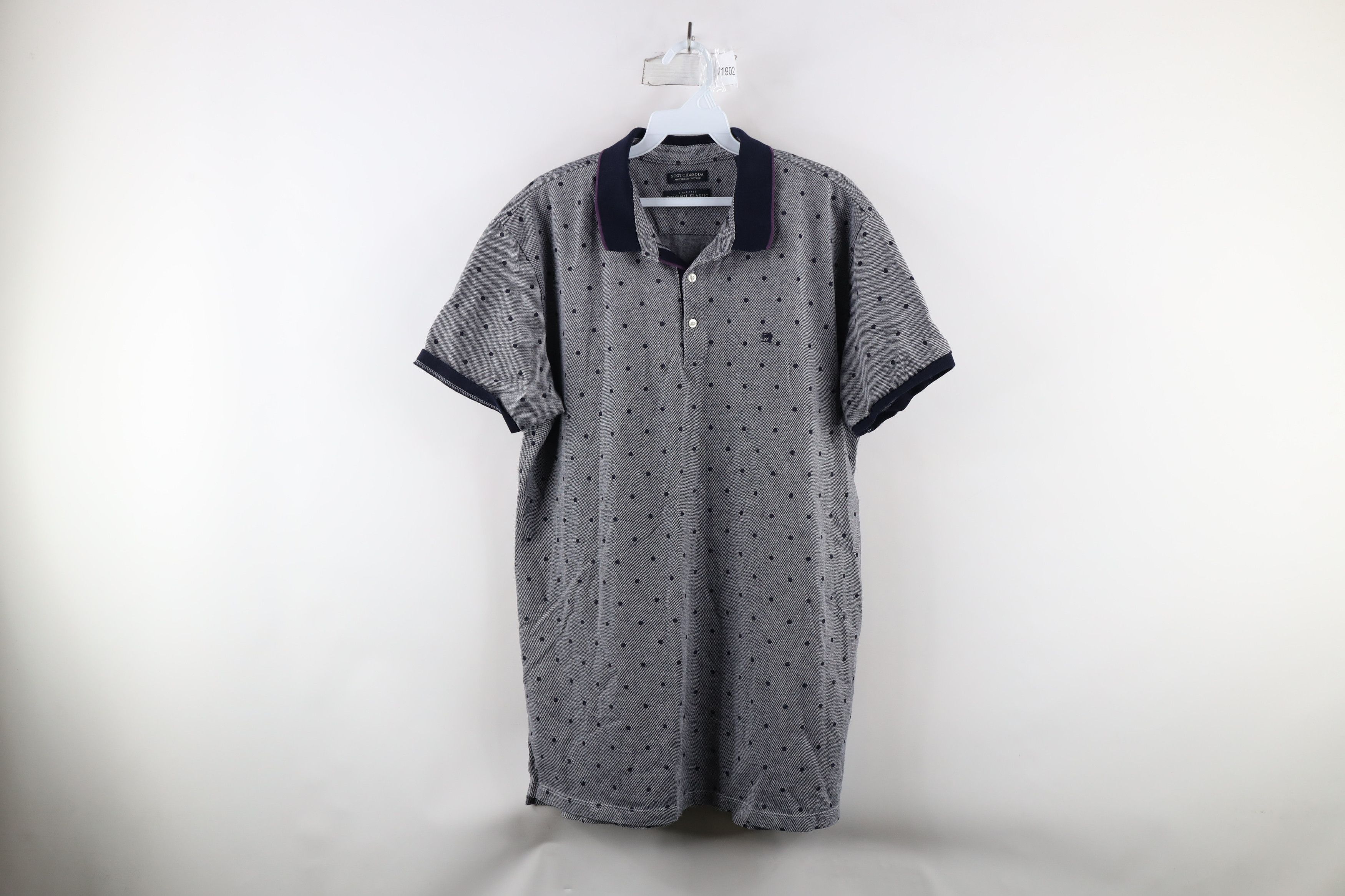 Vintage Scotch & Soda Classic Fit Polka Dot Collared Golf Polo Shirt Size US XL / EU 56 / 4 - 1 Thumbnail