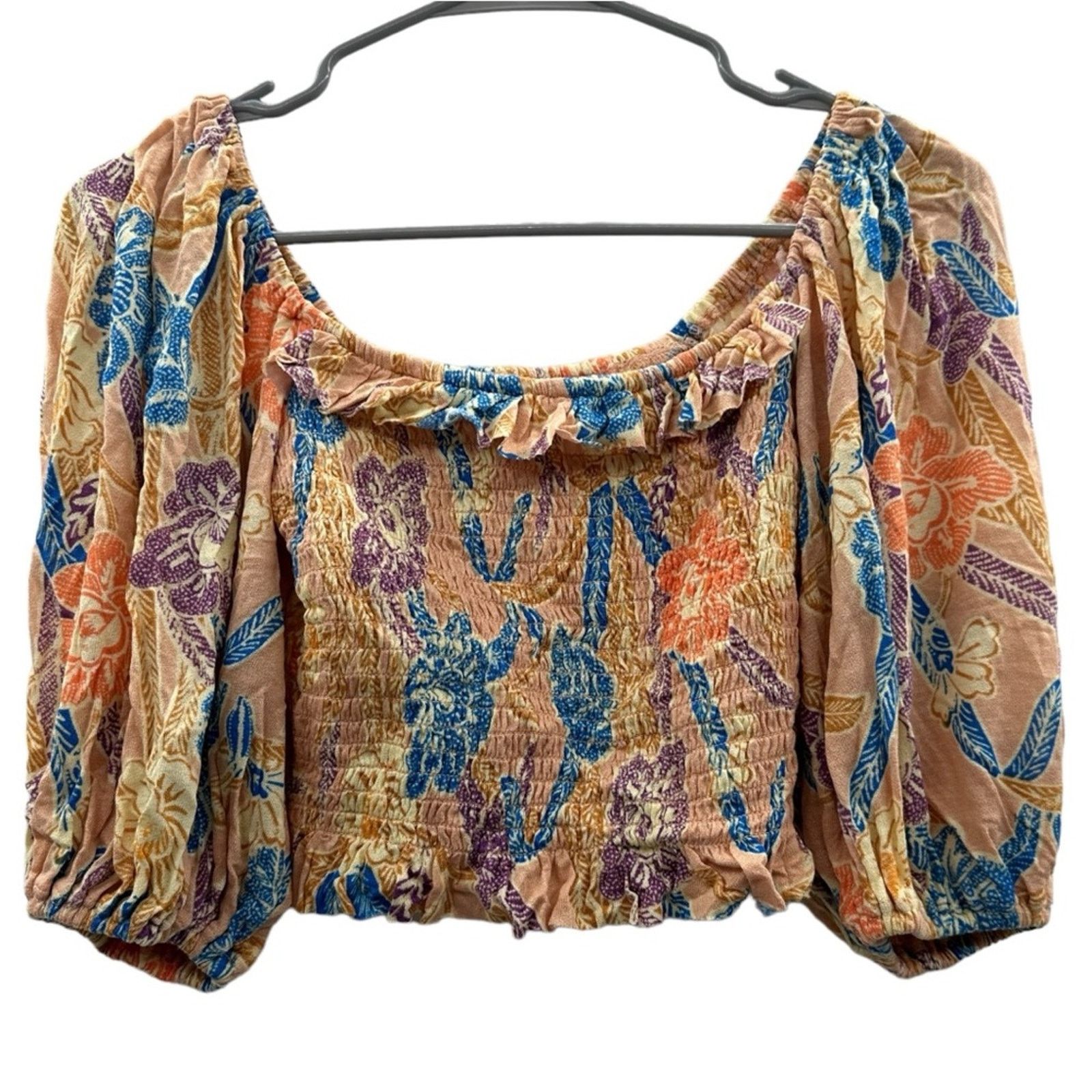Urban Outfitters Urban Outfitters Tropical Floral Print Cropped Top Size S Size S / US 4 / IT 40 - 1 Thumbnail
