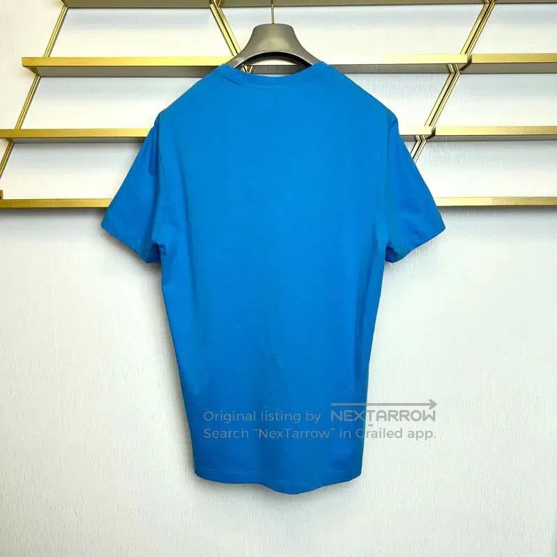 Versace Versace Summer Light Blue Cotton Embroidered Tee . Size US M / EU 48-50 / 2 - 4 Thumbnail