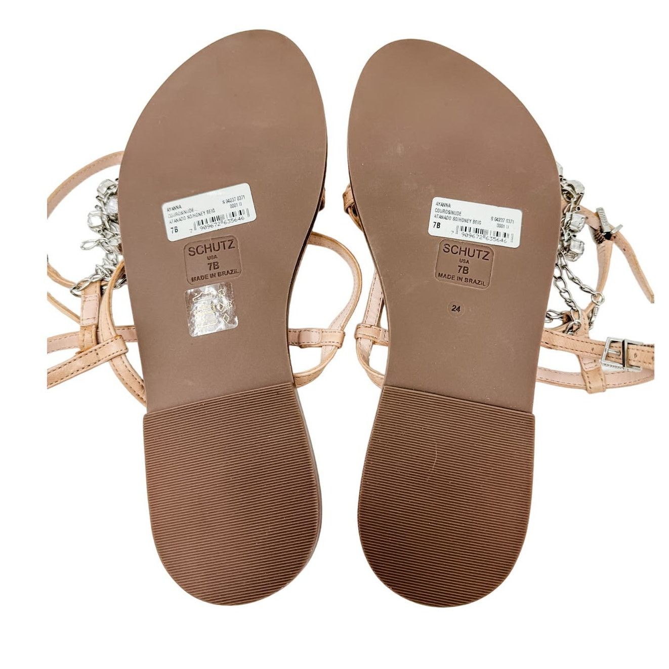 SCHUTZ SCHUTZ Crystal Leather Strappy Thong Sandals size 7 Size US 7 / IT 37 - 5 Thumbnail