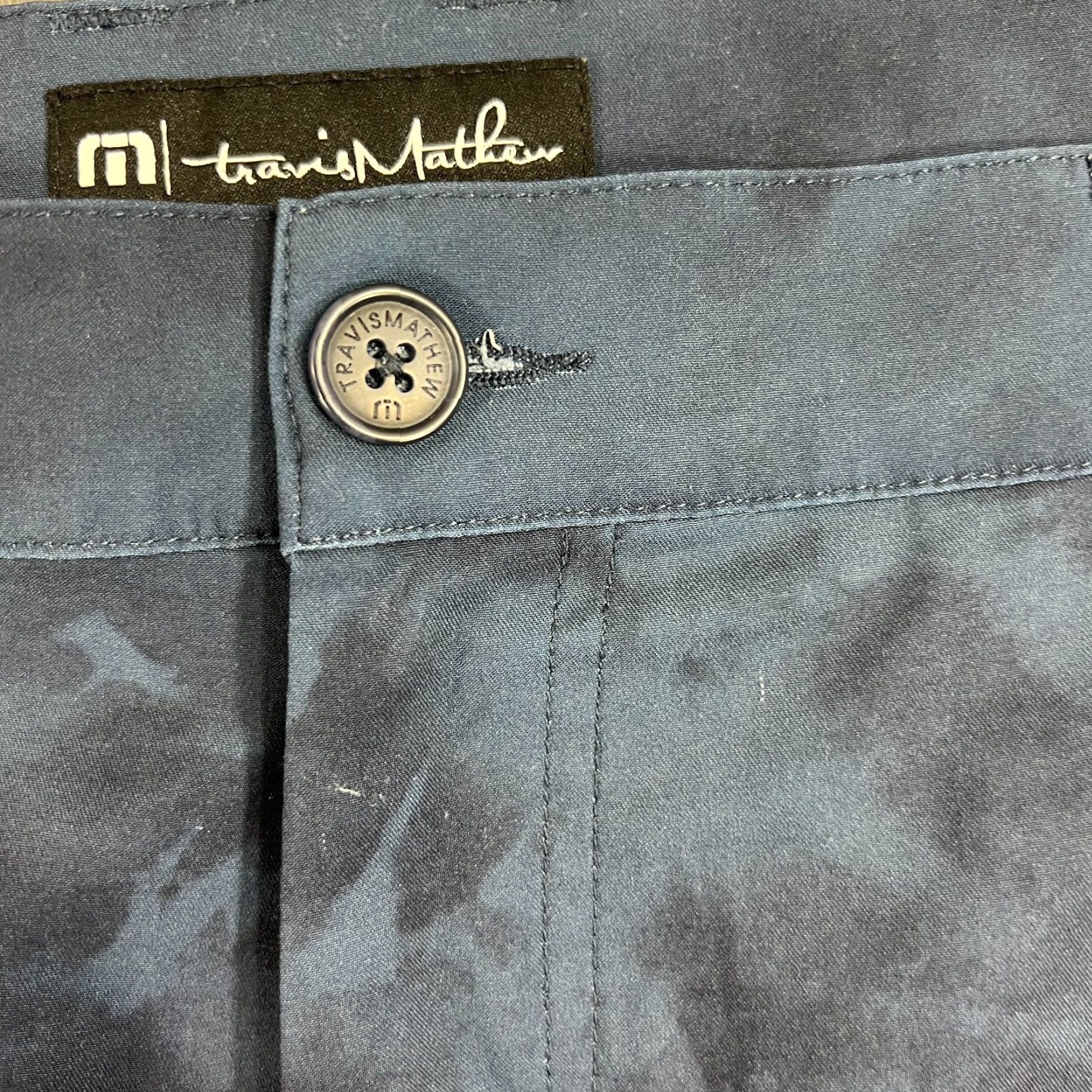 TravisMathew Travis Mathew Shorts Mens 42 Flat Front Blue Chino Inseam 10" Casual Golf Outdoor Lifestyle, Regular Mens Size US 42 / EU 58 - 6 Thumbnail