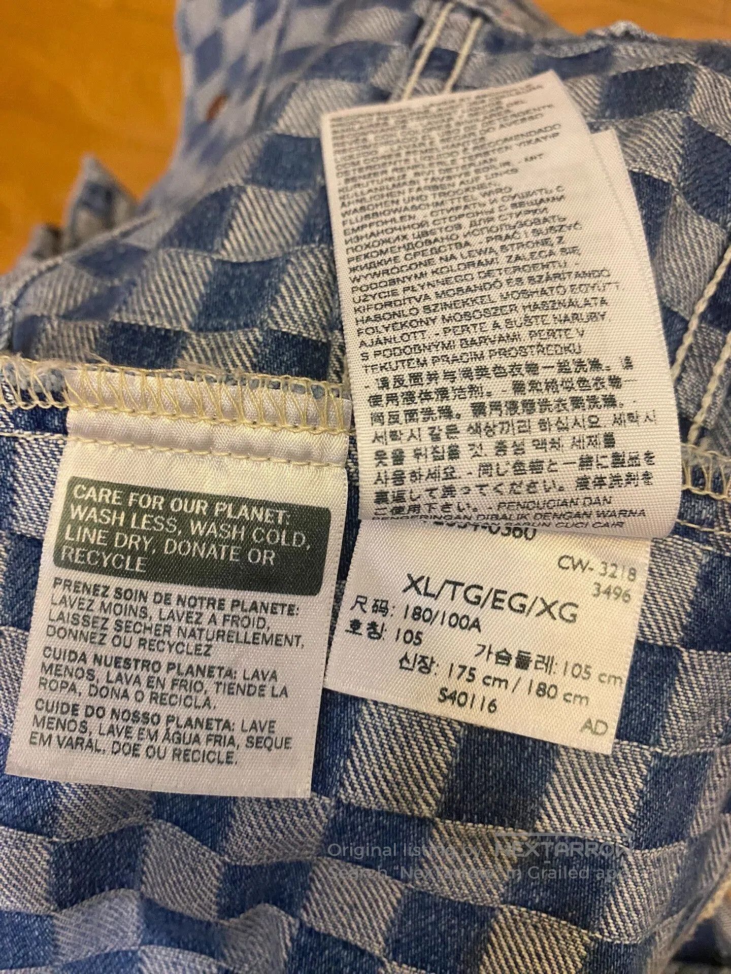 Levi's levi's checkered denim jacket for spring autumn. Size US XL / EU 56 / 4 - 9 Thumbnail