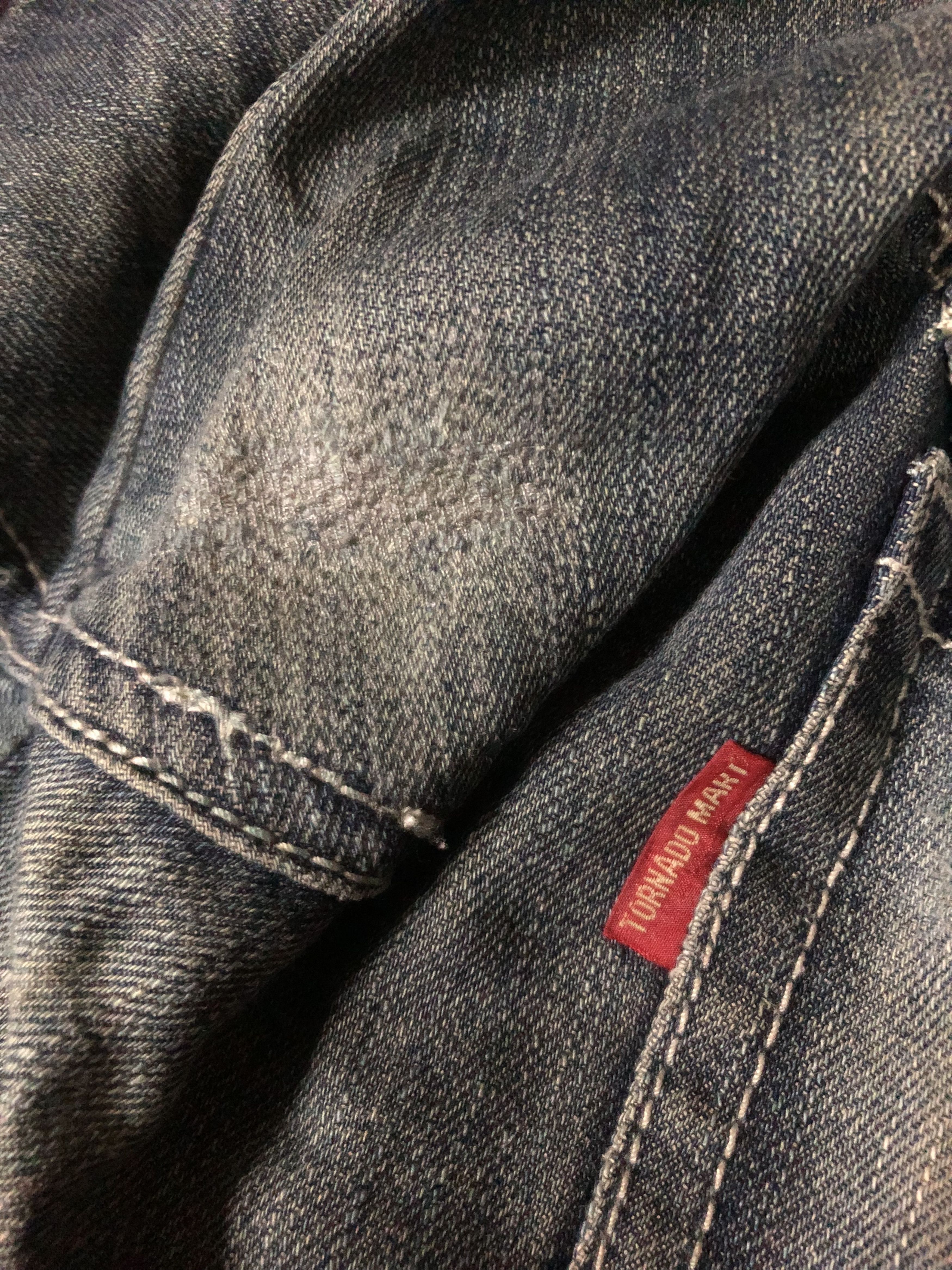 Tornado Mart Tornado Mart Tribal Vkei Flare Denim Pants Size 31" - 4 Thumbnail