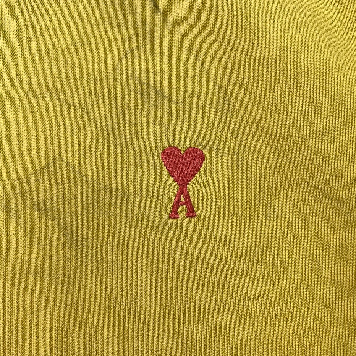 AMI 🇵🇹Ami Alexandre Mattiussi Small Heart De Coeur Yellow Hoodie Size US S / EU 44-46 / 1 - 6 Thumbnail