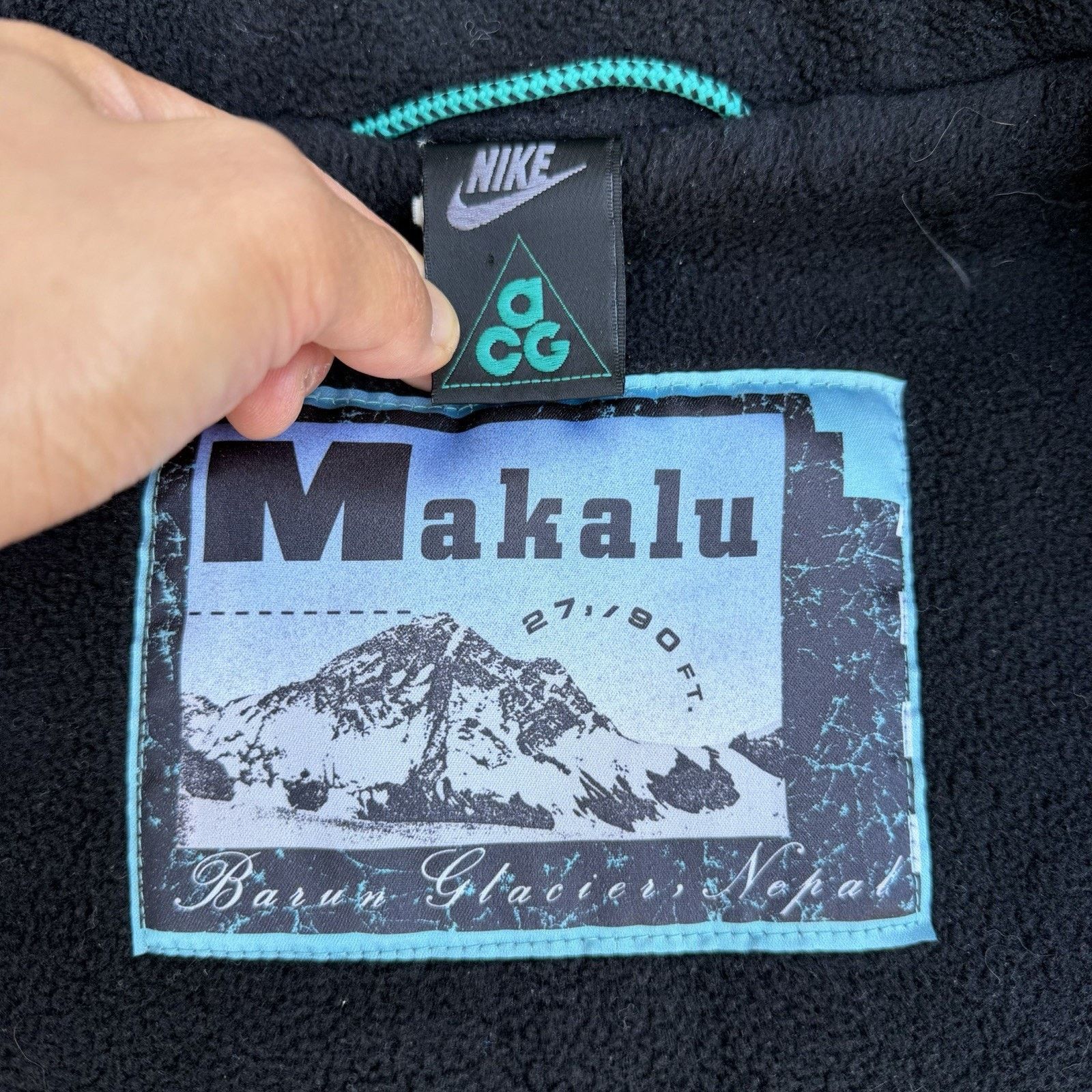 Nike × Nike ACG × Vintage Vintage 90s Nike ACG Makalu Fleece Zip Up Jacket Size US M / EU 48-50 / 2 - 5 Thumbnail