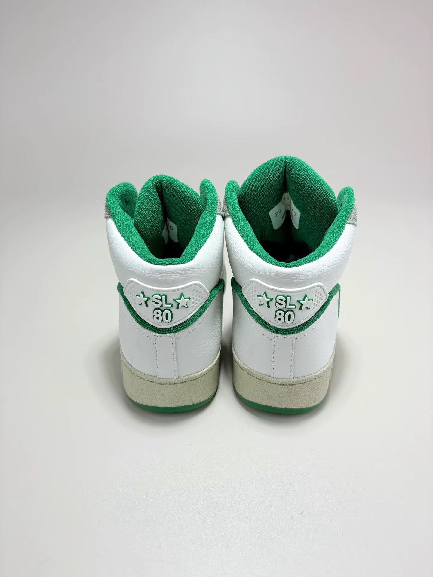 Saint Laurent Paris SAINT LAURENT SLP White & Green Mid-Top Sneakers K1 Size US 7 / EU 40 - 3 Thumbnail