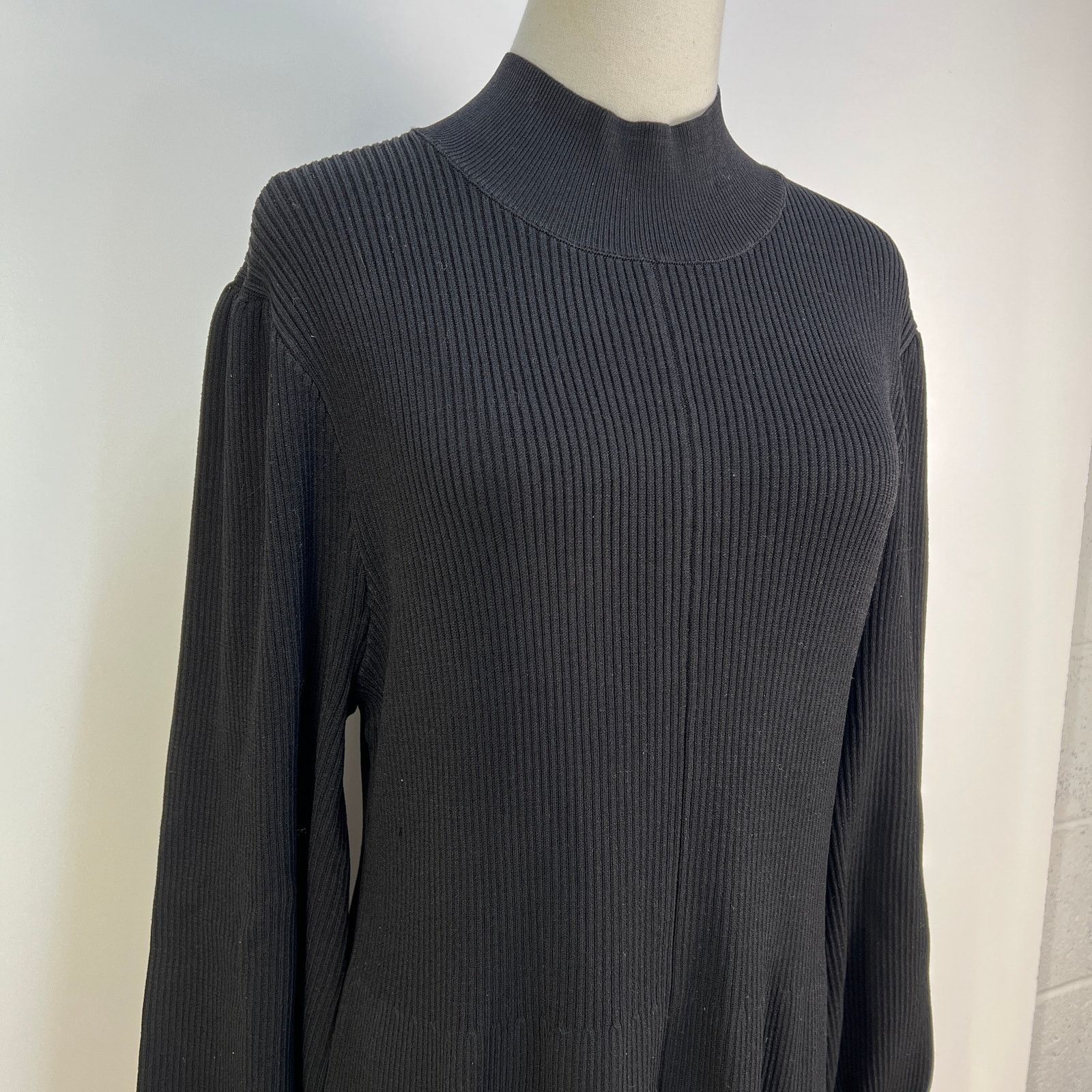 Hill House Hill House The Persephone Dress Black Knit Long Sleeves Size XXL / US 16-18 / IT 52-54 - 5 Thumbnail