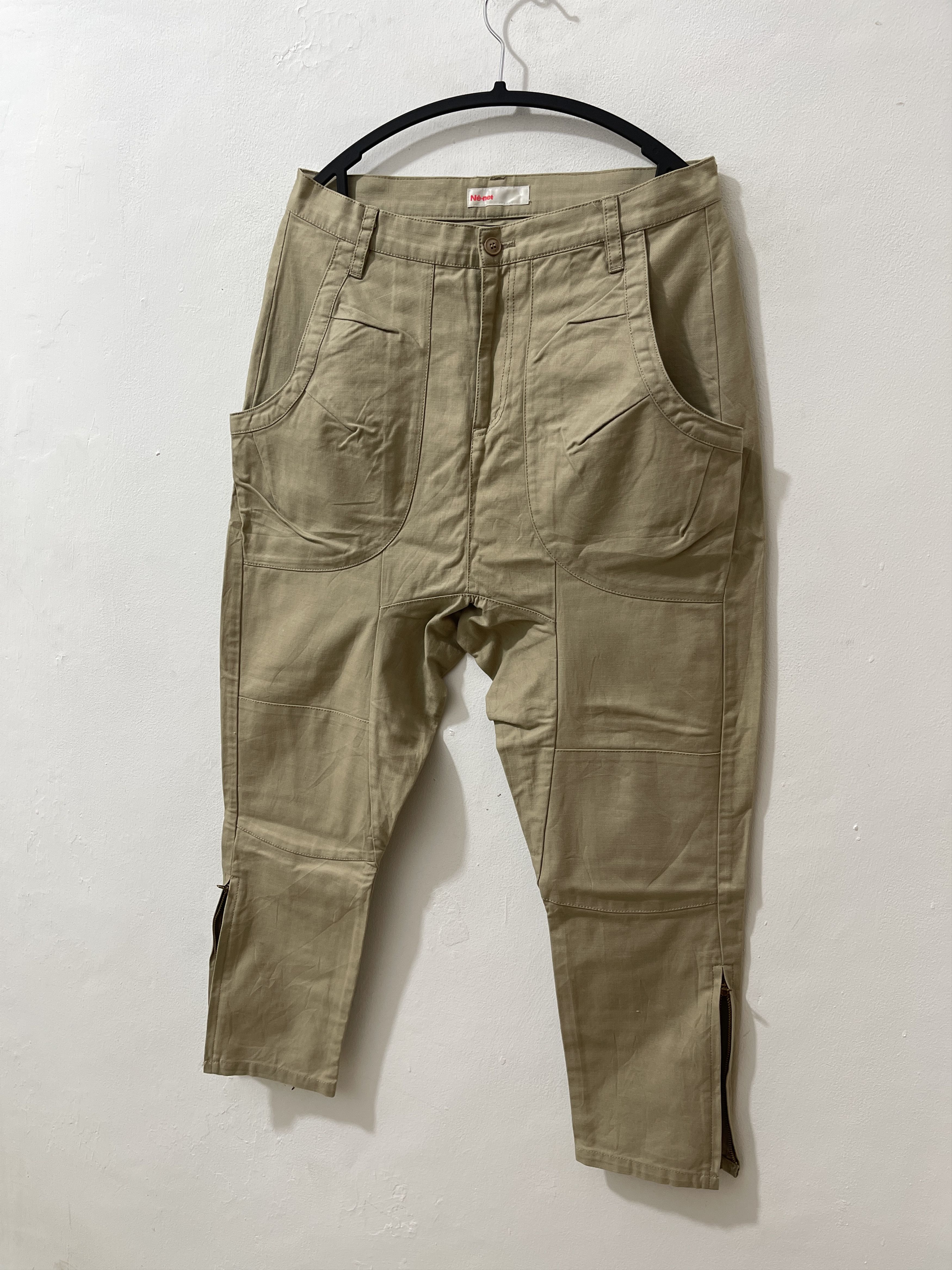Ne-Net Ne-Net Issey Miyake Japan Archive Double Knee Pants Size US 32 / EU 48 - 2 Thumbnail