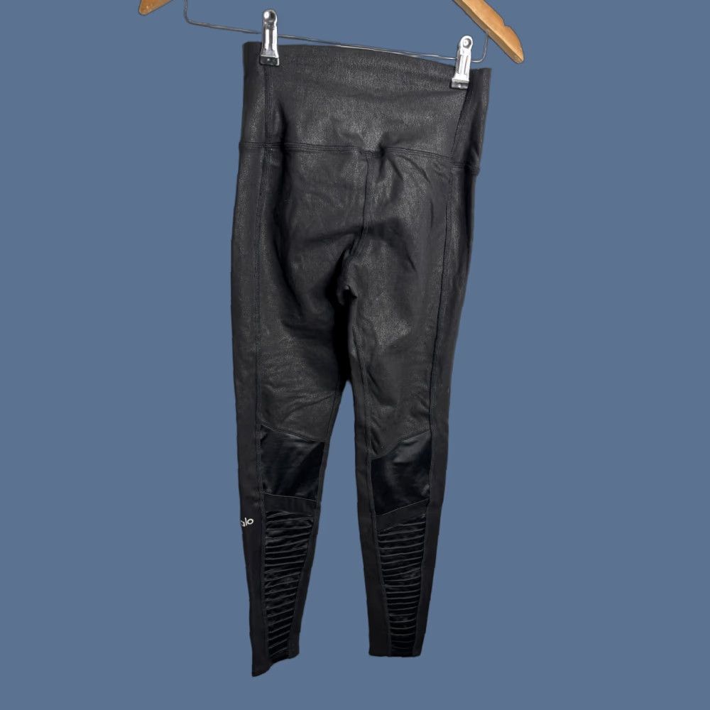Alo Yoga Alo Yoga Leggings Womens XS Black High Waist Moto Faux Leather Athletic Size 26" / US 2 / IT 38 - 1 Thumbnail