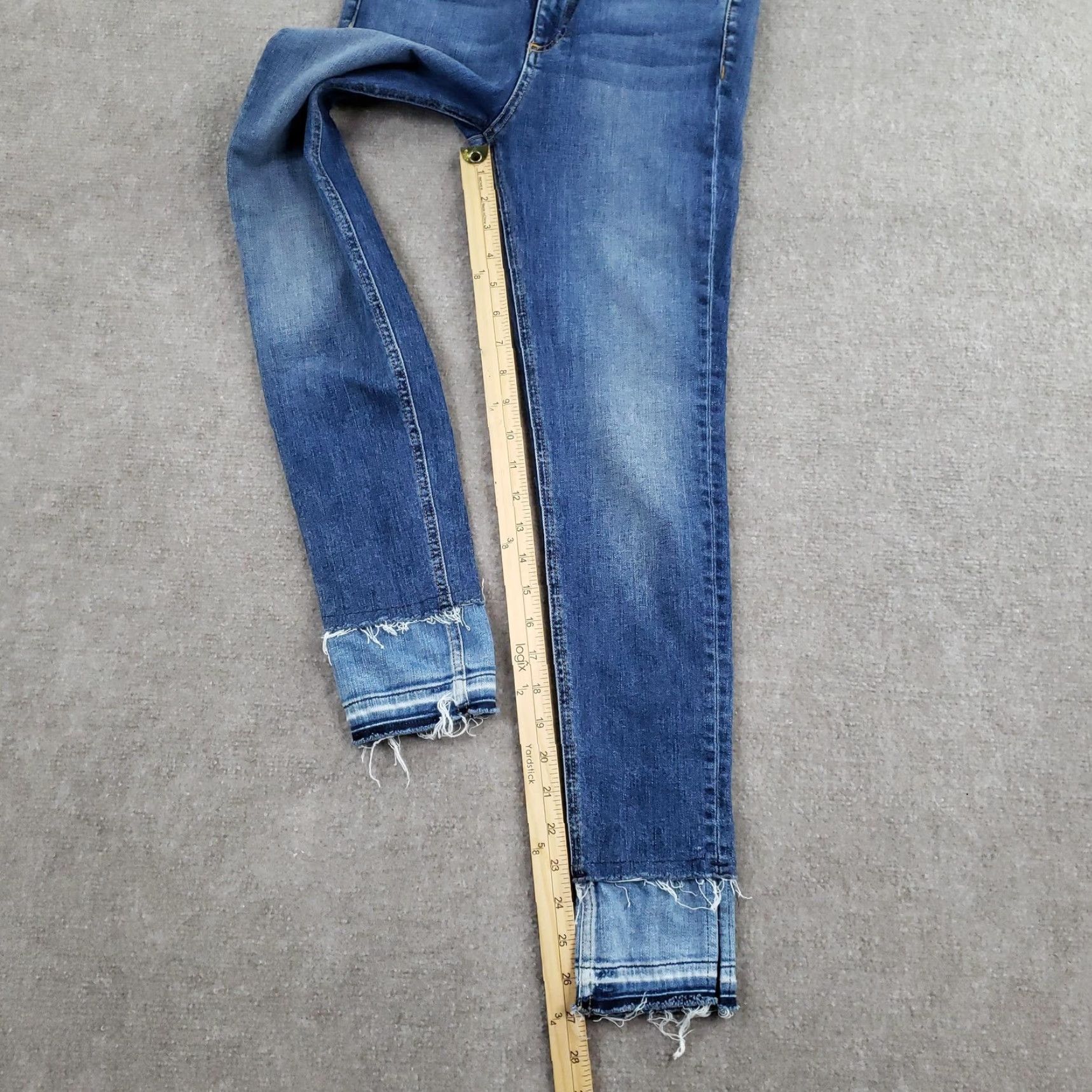 Rag & Bone Rag & Bone Jeans 27 In Blue 10 Inch Ankle Skinny Womens Regular Size 27 Denim Cotton Polyurethane Stretch Distressed Pockets Zip Fly Release Hem Size 27" / US 4 / IT 40 - 2 Thumbnail