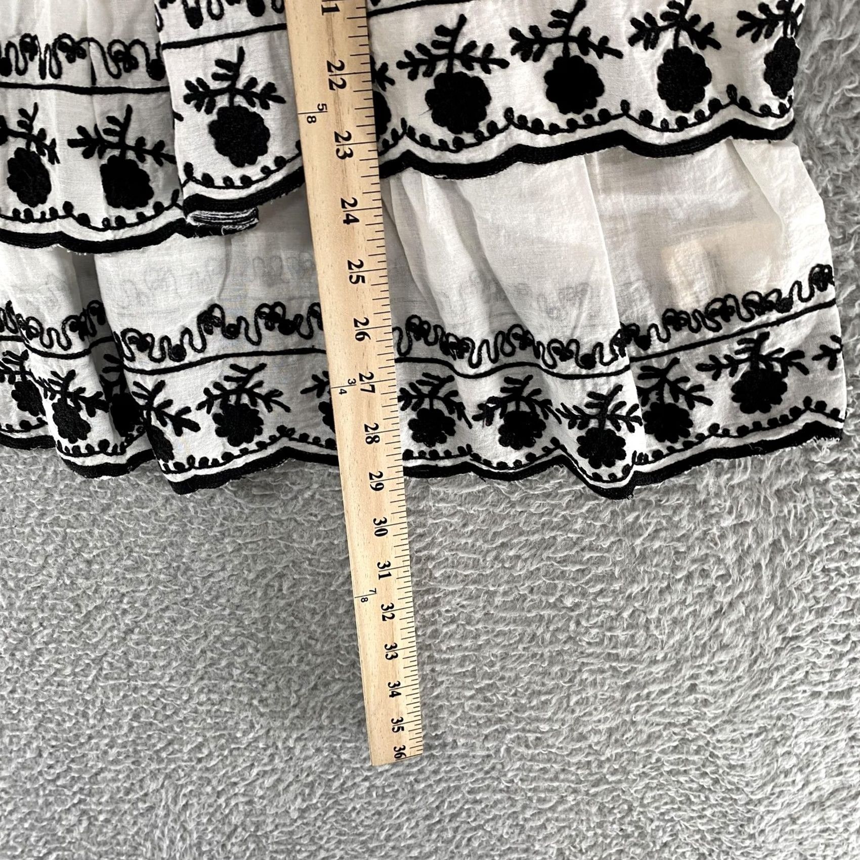 Vintage VINTAGE Floreat Embroidered Tank Top Womens 16 White Cotton Tiered Boho Beach Anthro Size XXL / US 16-18 / IT 52-54 - 5 Thumbnail