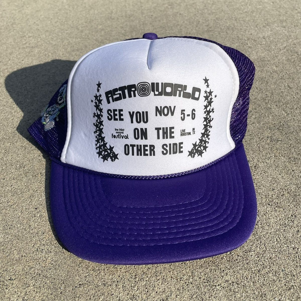 Travis Scott Rare Travis Scott Astrofest 2021 Purple Trucker Hat Size ONE SIZE - 3 Thumbnail