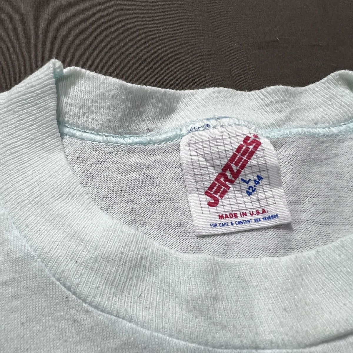 Vintage Vintage 90s WARNING violent quote Tee Size US L / EU 52-54 / 3 - 3 Thumbnail