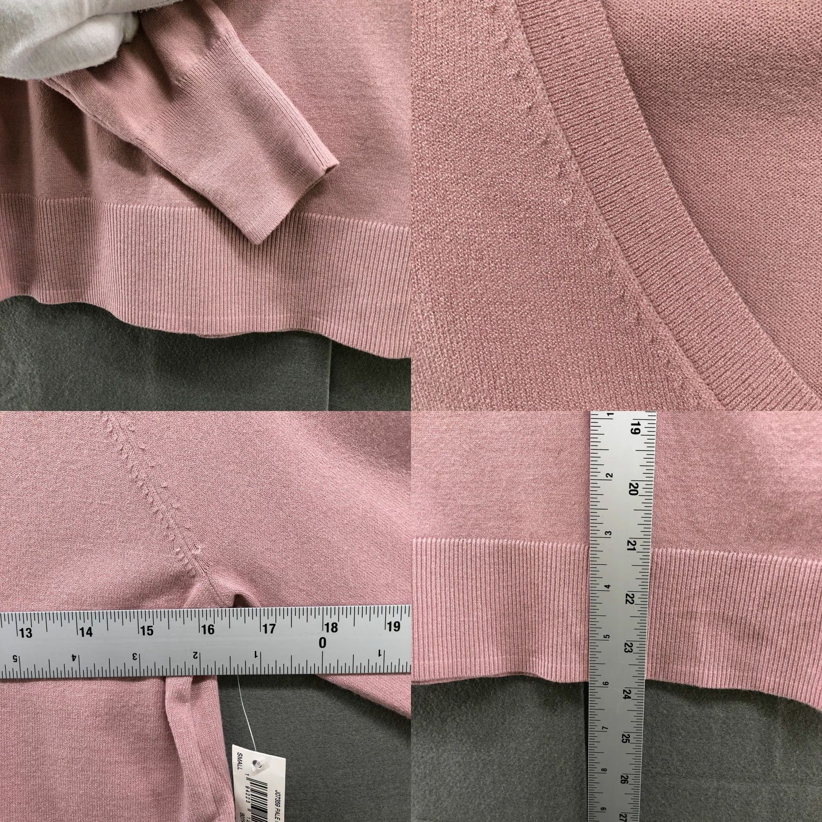 Vintage NWT Daily Ritual Pink V-Neck Sweater Womens S Tight Knit Lightweight Stretch Modern Pattern Solid Pullover Long Sleeve Knit Fashion Size S / US 4 / IT 40 - 8 Thumbnail