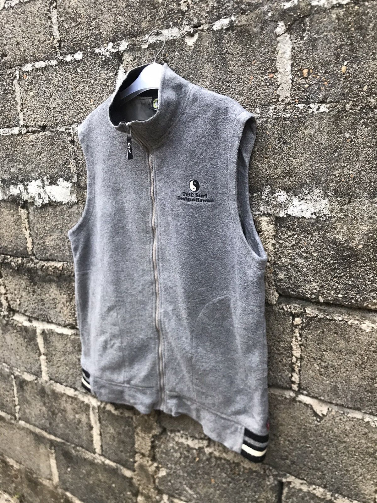 Vintage ⚡️Vintage T&C Surf Design Hawaii Fleece Zipper Vest Size US XL / EU 56 / 4 - 3 Thumbnail