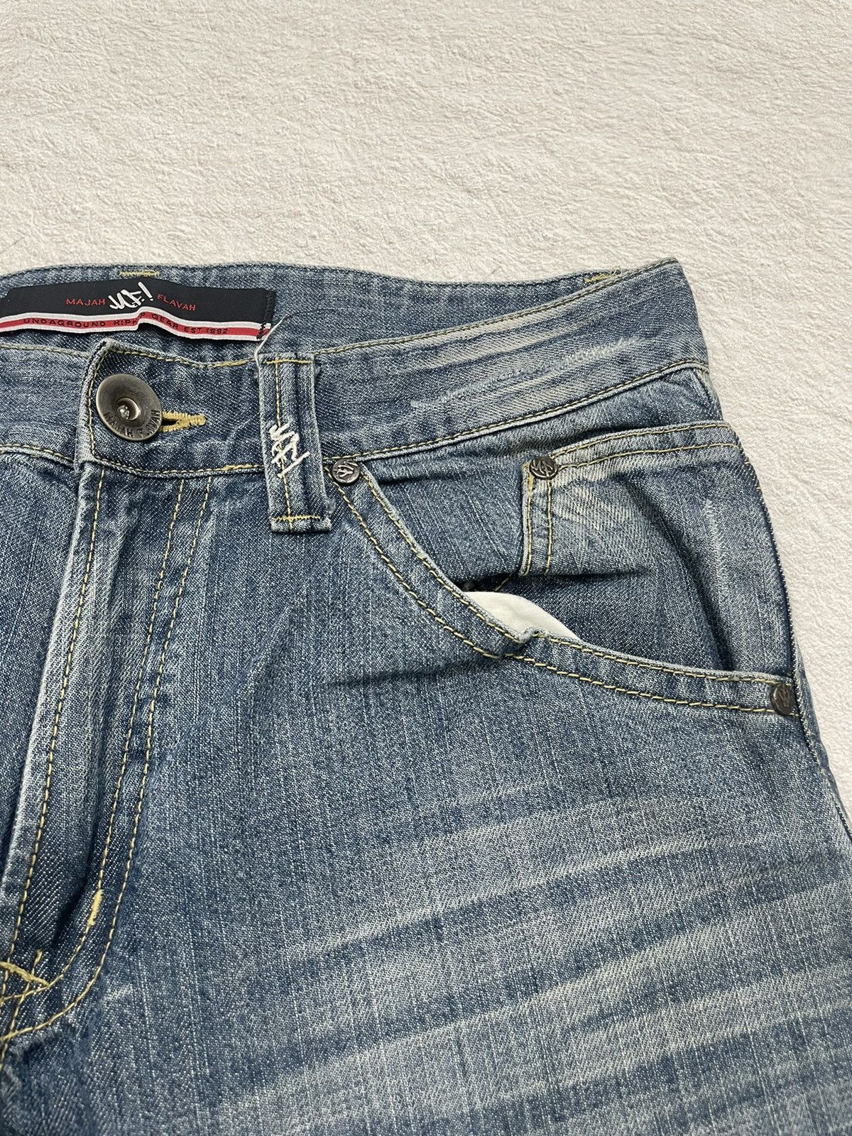If Six Was Nine × Japanese Brand × Le Grande Bleu (L.G.B.) 2000s Majah Flavah bordir eagle y2k Style Size US 31 - 4 Thumbnail