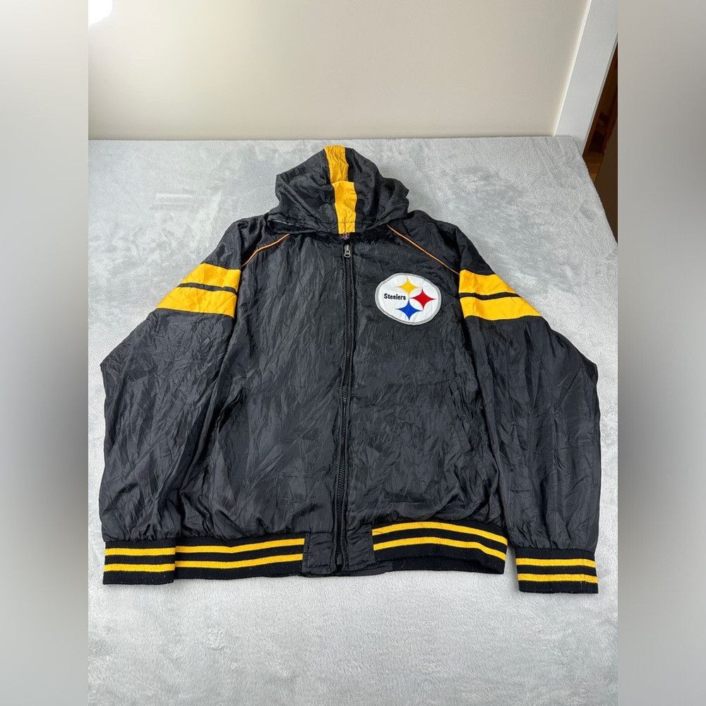 NFL Pittsburgh Steelers Full zip black jacket men's size XXL Size US XXL / EU 58 / 5 - 3 Thumbnail