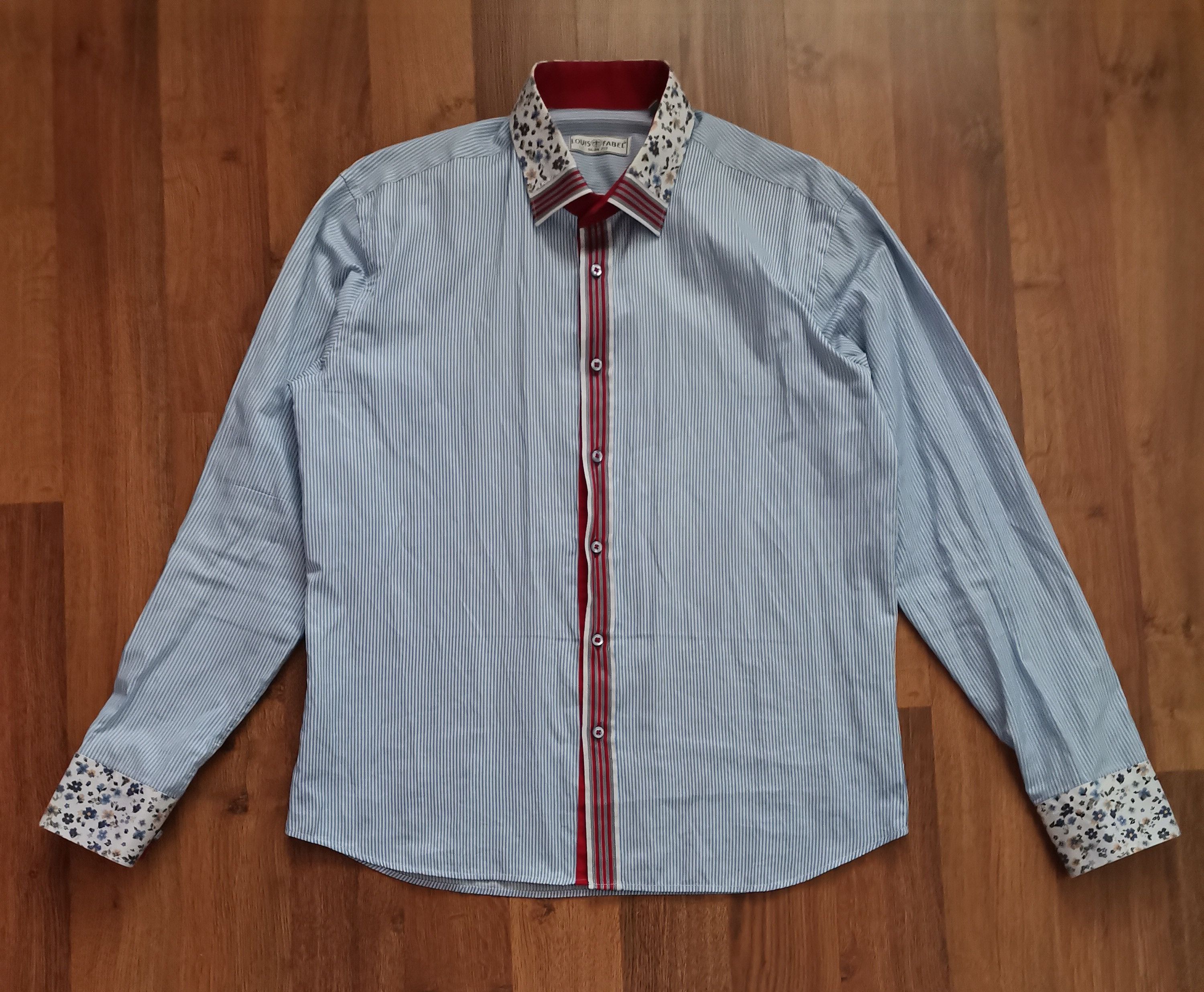 Other Louis Fabel Striped Floral Shirt Size US XL / EU 56 / 4 - 1 Thumbnail