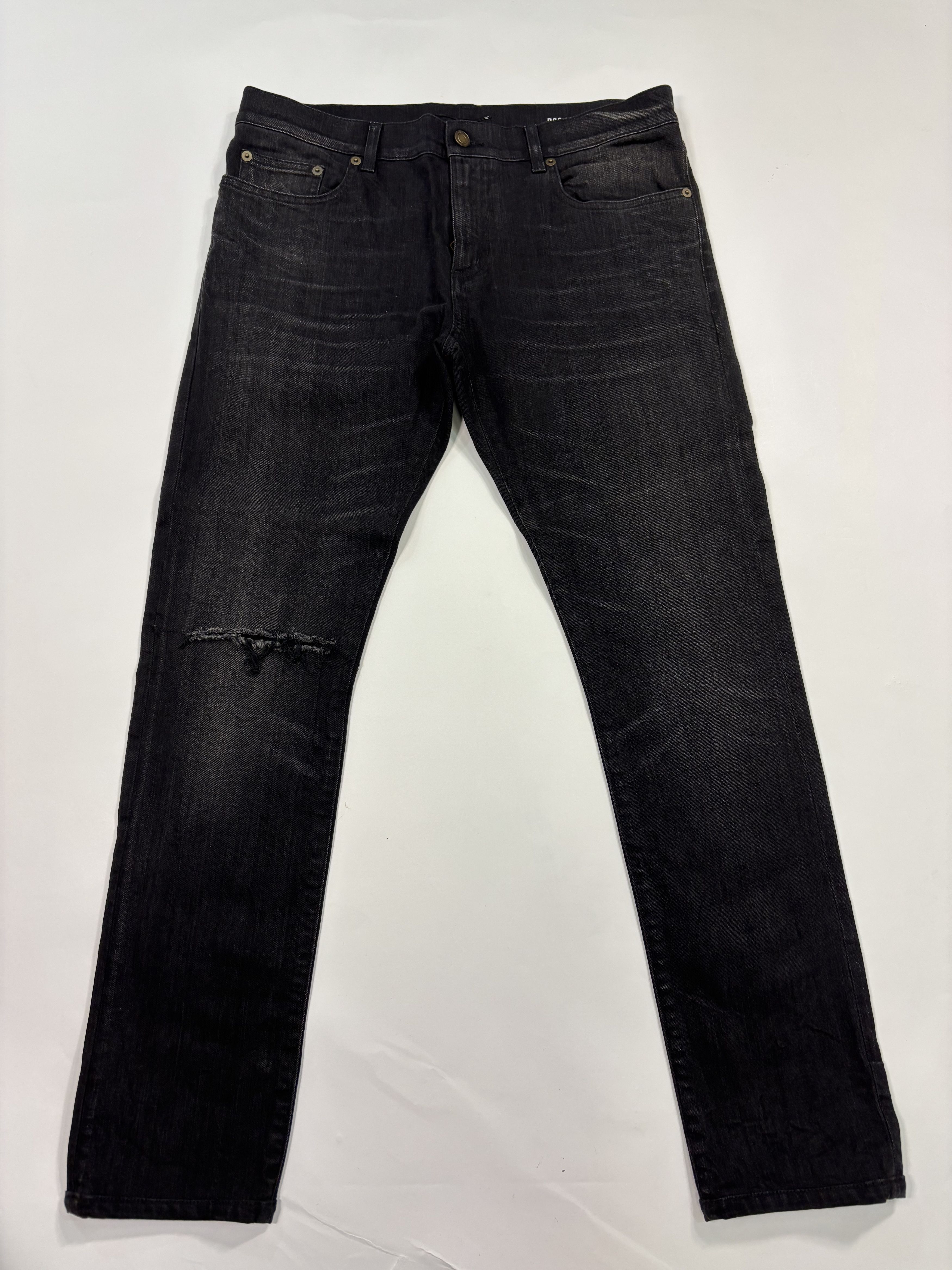 Saint Laurent Paris Saint Laurent Distressed Black Pants Size US 32 / EU 48 - 1 Thumbnail