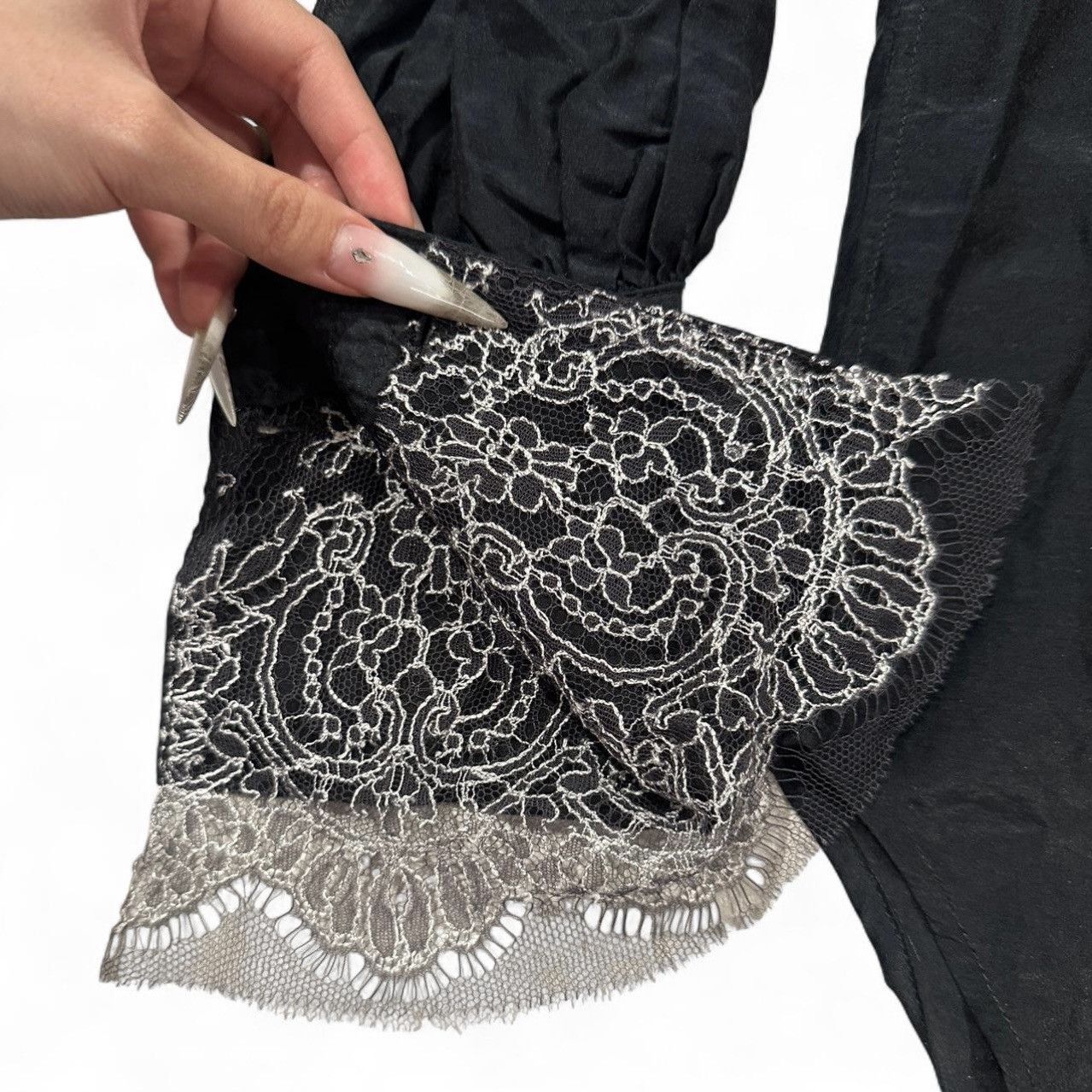 If Six Was Nine If Six Was Nine Black Lace Panel Shirt Size US S / EU 44-46 / 1 - 8 Thumbnail