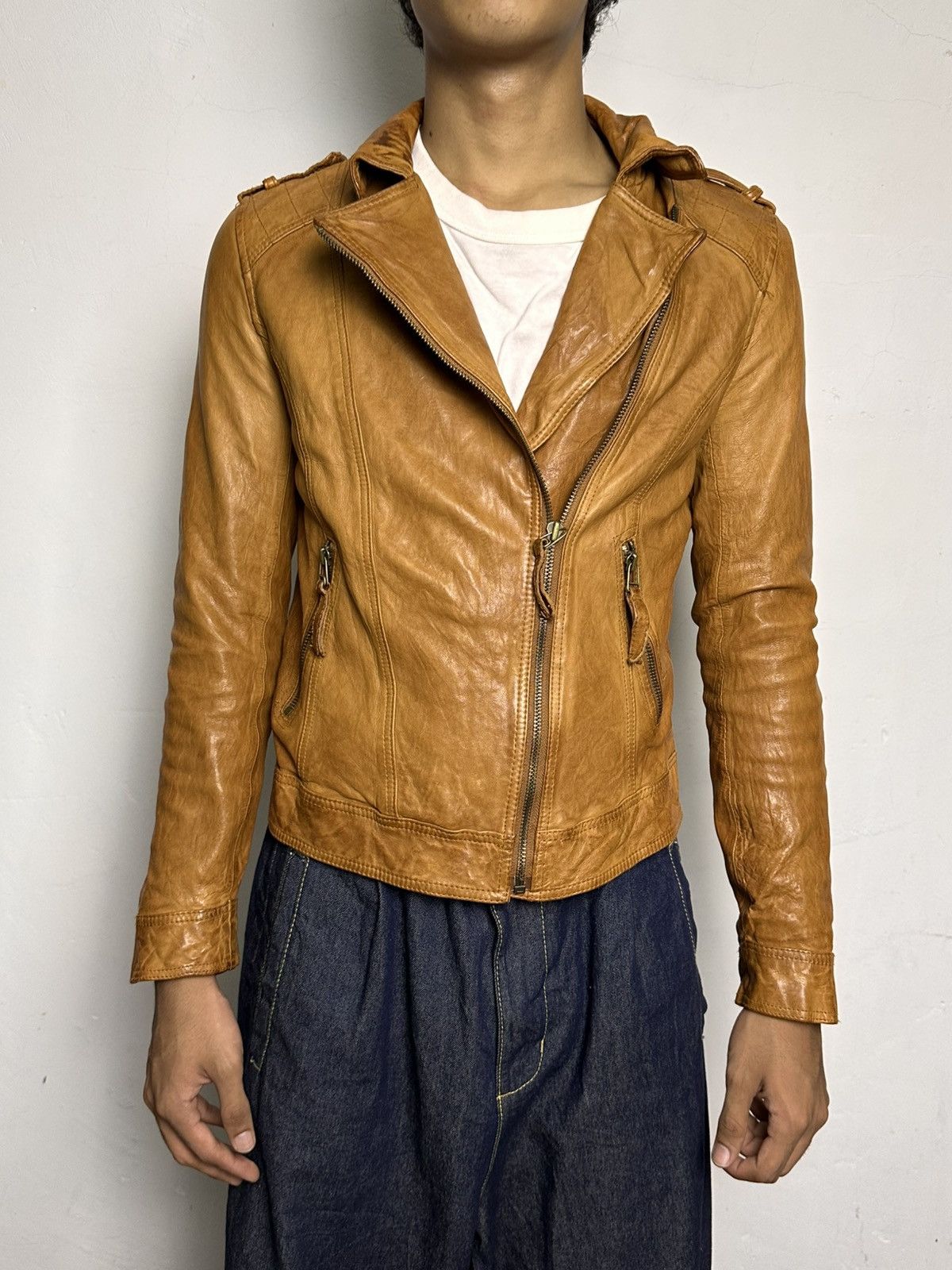 GOA GOA Biker Leather Jacket Size US S / EU 44-46 / 1 - 1 Thumbnail