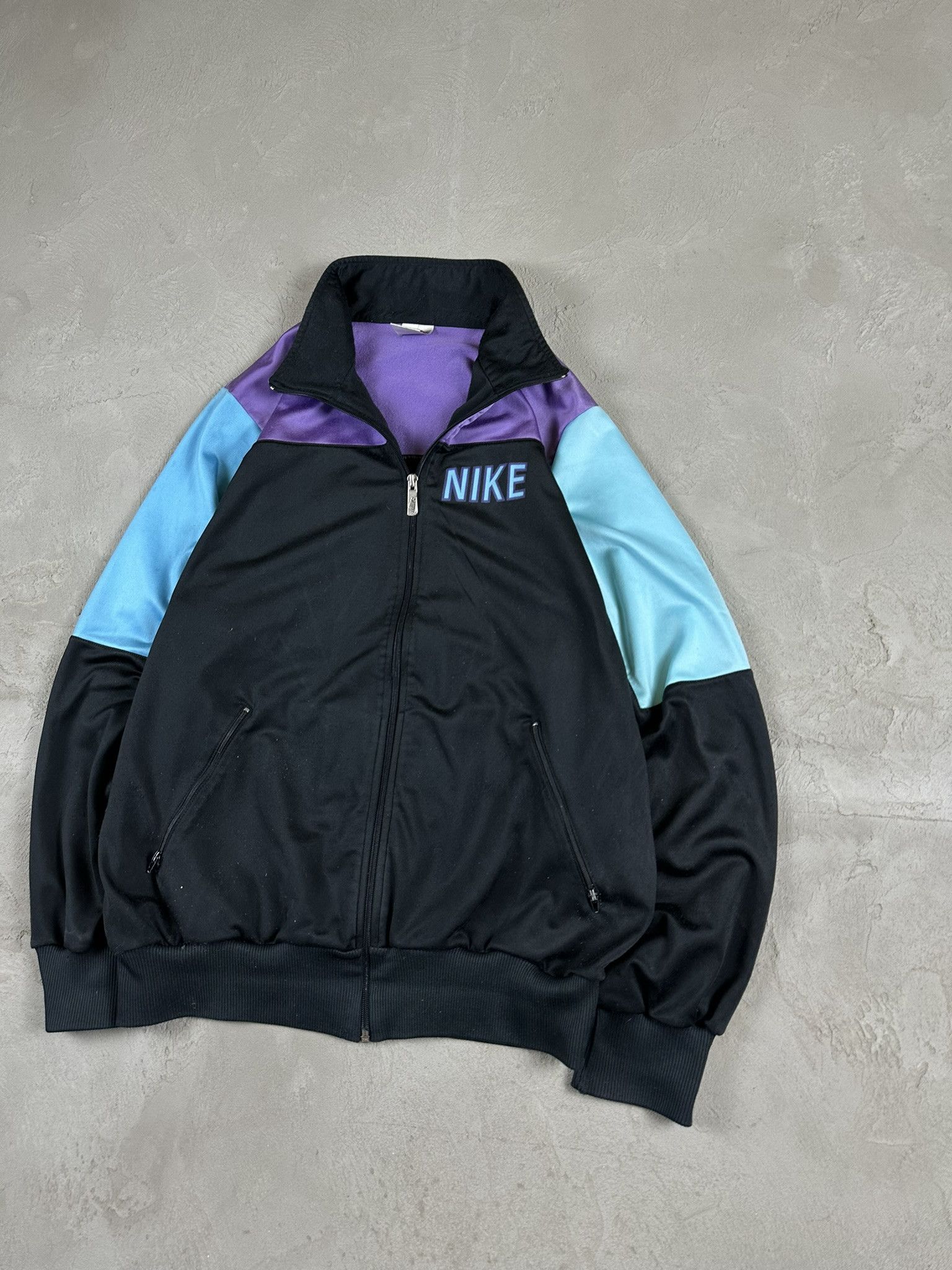 Nike 80s Vintage Nike Zip Spellout Logo Tracksuit Size US L / EU 52-54 / 3 - 7 Thumbnail