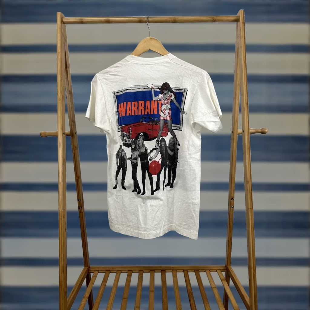 Fruit Of The Loom VTG Poison Flesh & Blood Live Warrant Double Sided Tour T-Shirt M White Men's Band Concert Tour or Merch Shirt Size US M / EU 48-50 / 2 - 1 Thumbnail