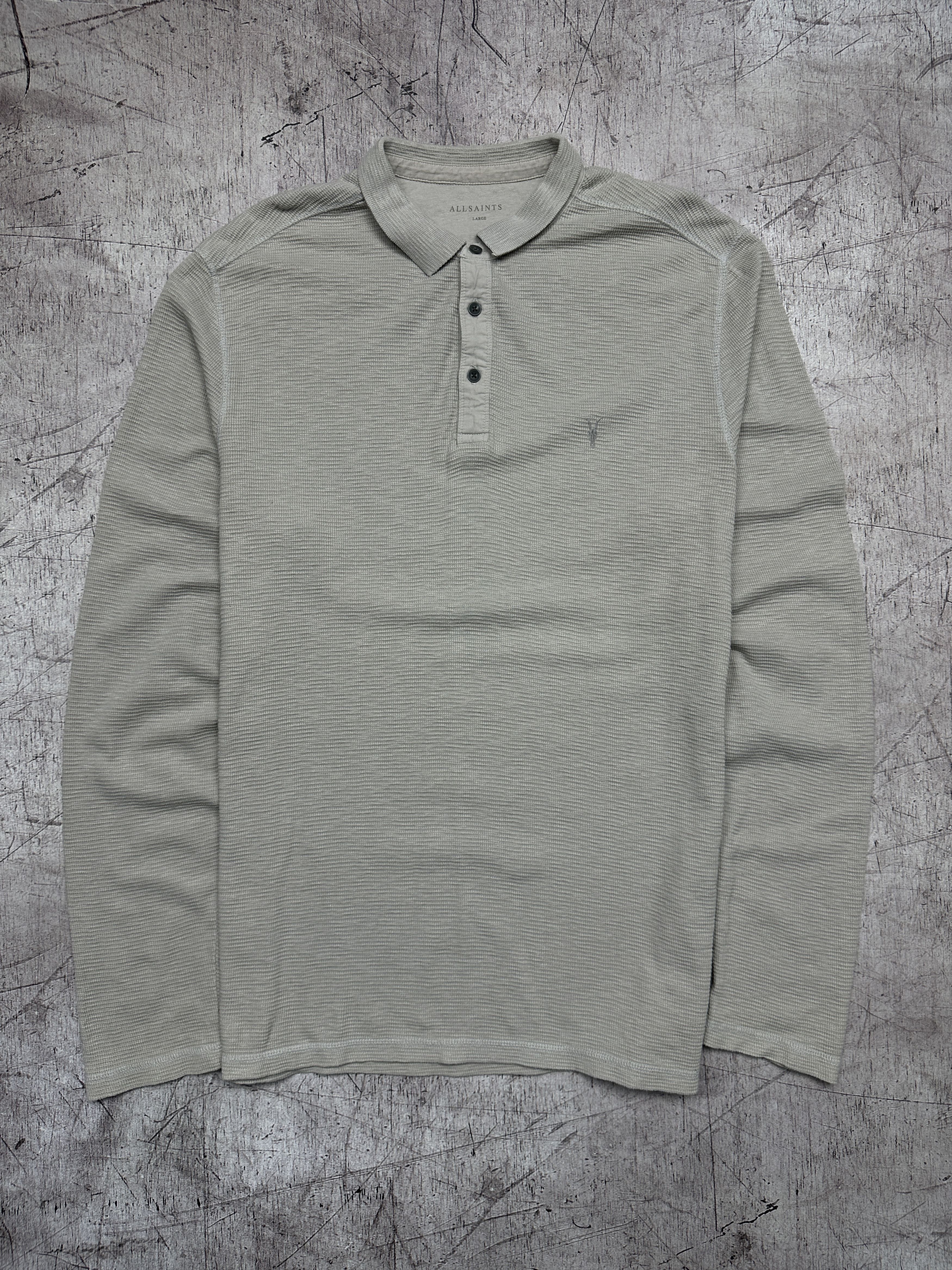 Allsaints Allsaints Mens Clash Long Sleeve Polo Shirt Size US L / EU 52-54 / 3 - 1 Thumbnail