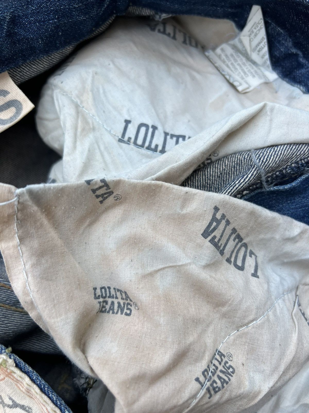 Vintage RARE! Yoshitomo Nara Lolita Vintage Denim Jeans Size US 30 / EU 46 - 21 Thumbnail