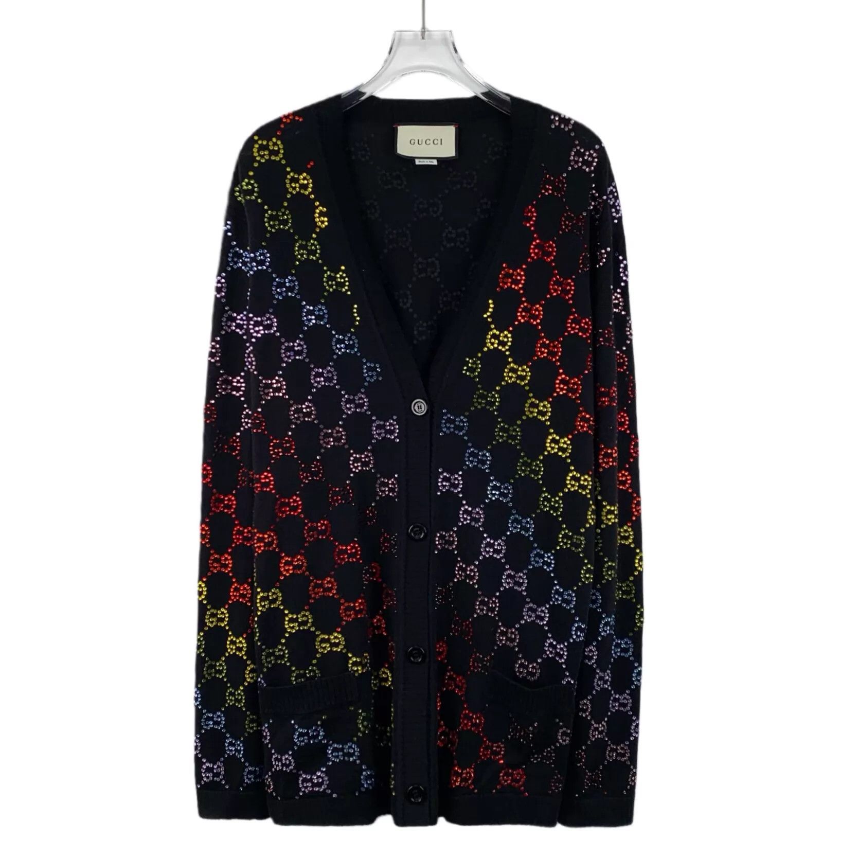 Gucci gucci black knitted cardigan Size L / US 10 / IT 46 - 1 Thumbnail