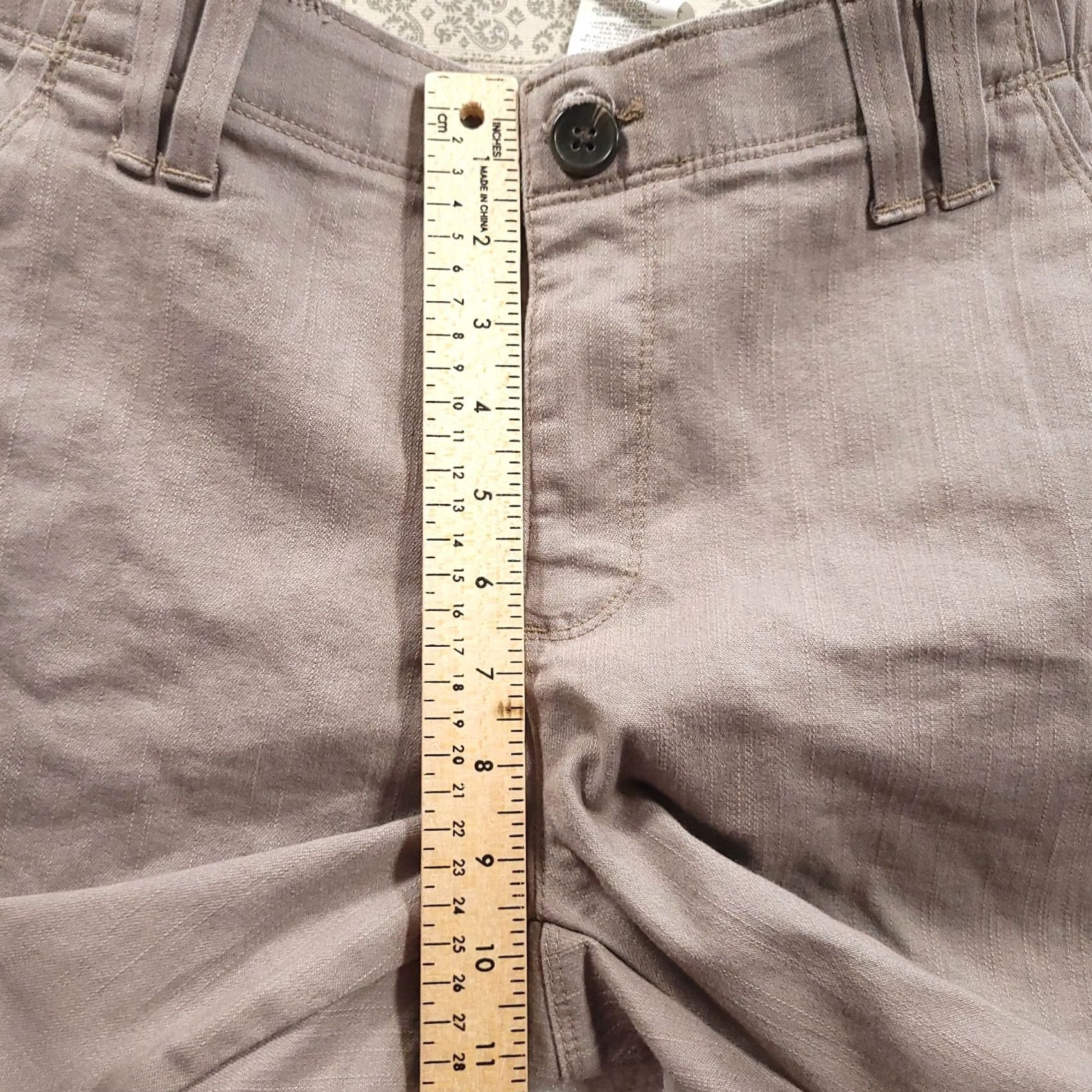 Lee Lee Jeans Beige Women's SZ 12P Petite Mid Rise Straight 28in Inseam Cotton Blend Denim Belt Loops Zip NOGap Waistband Size 34" / US 12 / IT 48 - 7 Thumbnail