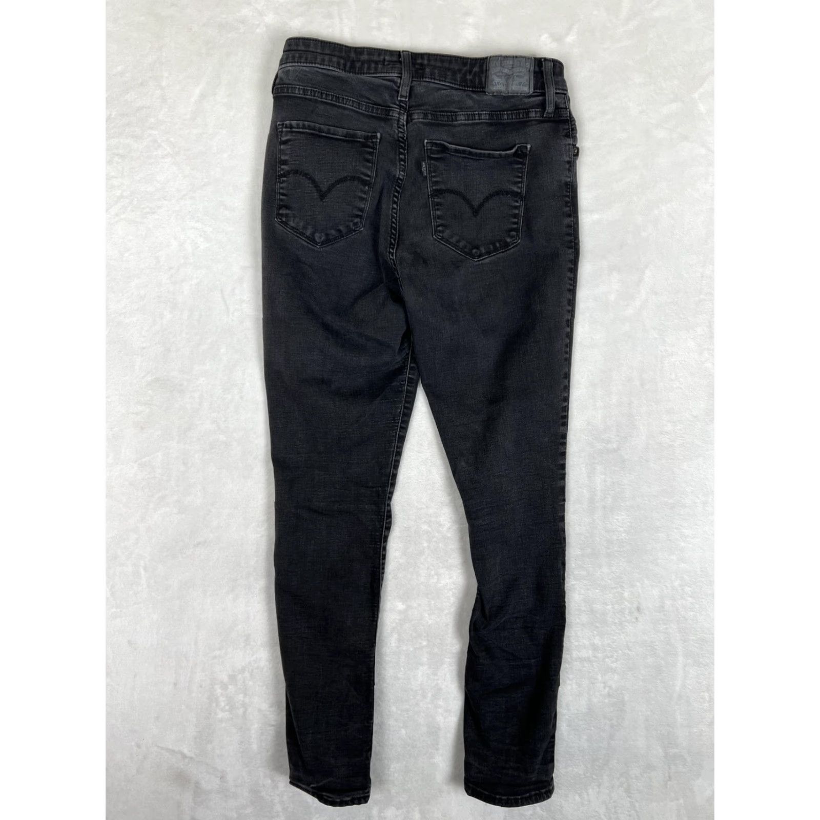 Levi's Levi's 721 High Rise Skinny Jeans Womens 31x30 Black Charcoal Wash Denim Size 24" / US 00 / IT 34 - 6 Thumbnail