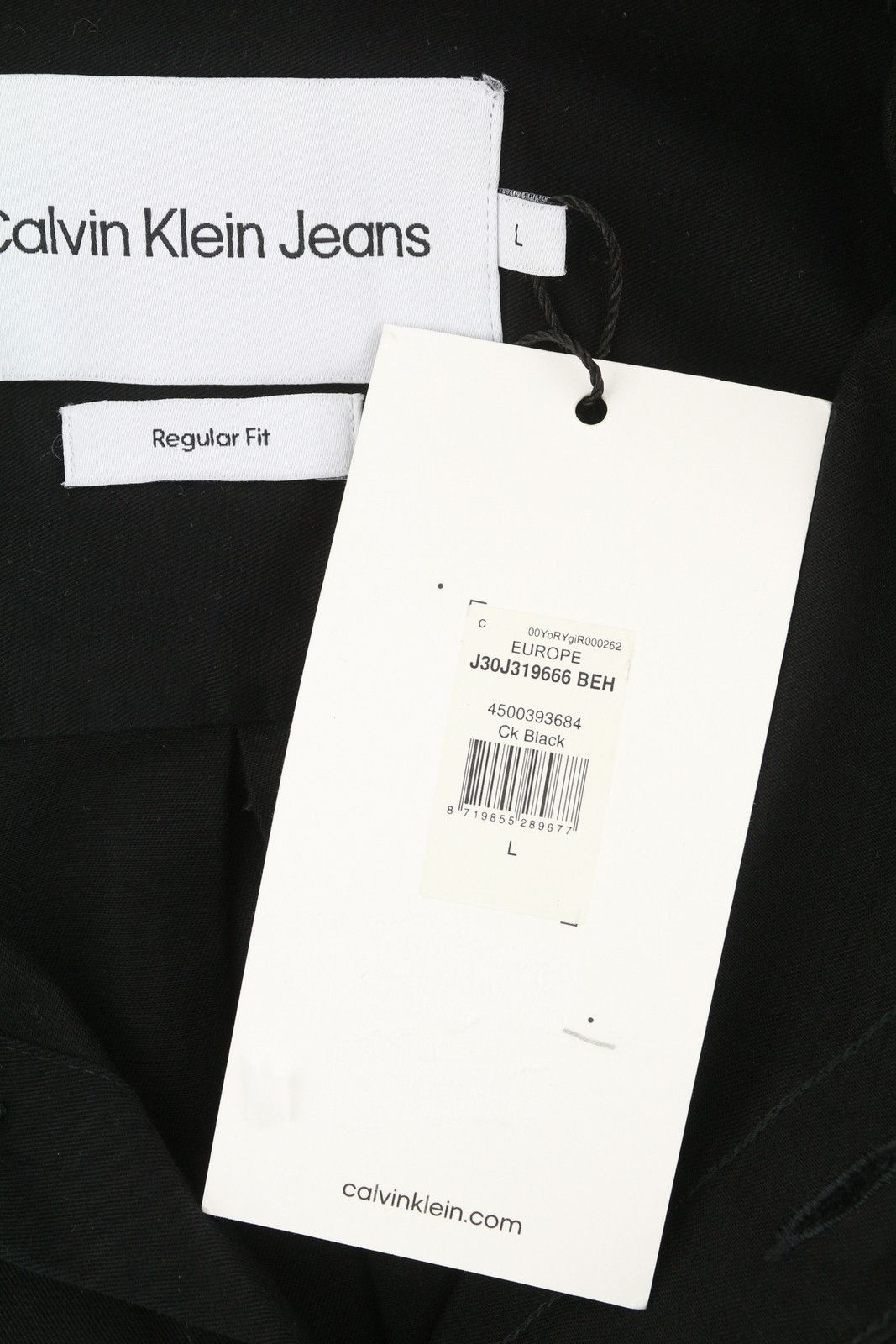 Calvin Klein L Black Regular Spread Neck 87678 Size US L / EU 52-54 / 3 - 8 Thumbnail