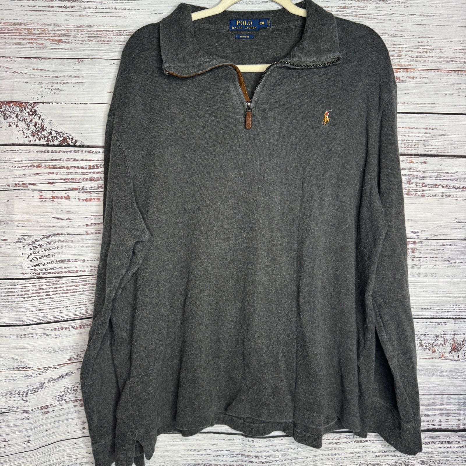 Polo Ralph Lauren Polo Ralph Lauren Men’s XXL Estate Rib Quarter Zip Pullover Size US XXL / EU 58 / 5 - 1 Thumbnail