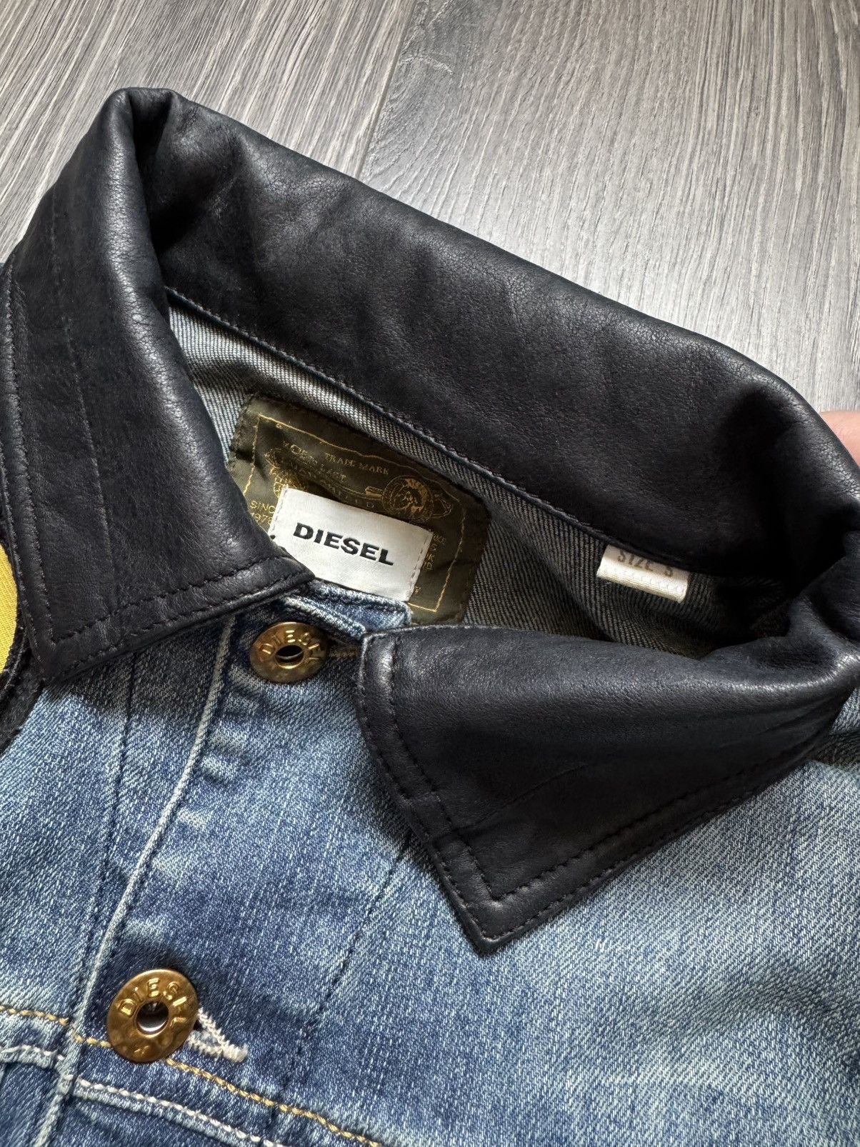 Diesel Diesel Azelia Banks Tribute Denim Jacket w/ leather collar Size S / US 4 / IT 40 - 5 Thumbnail