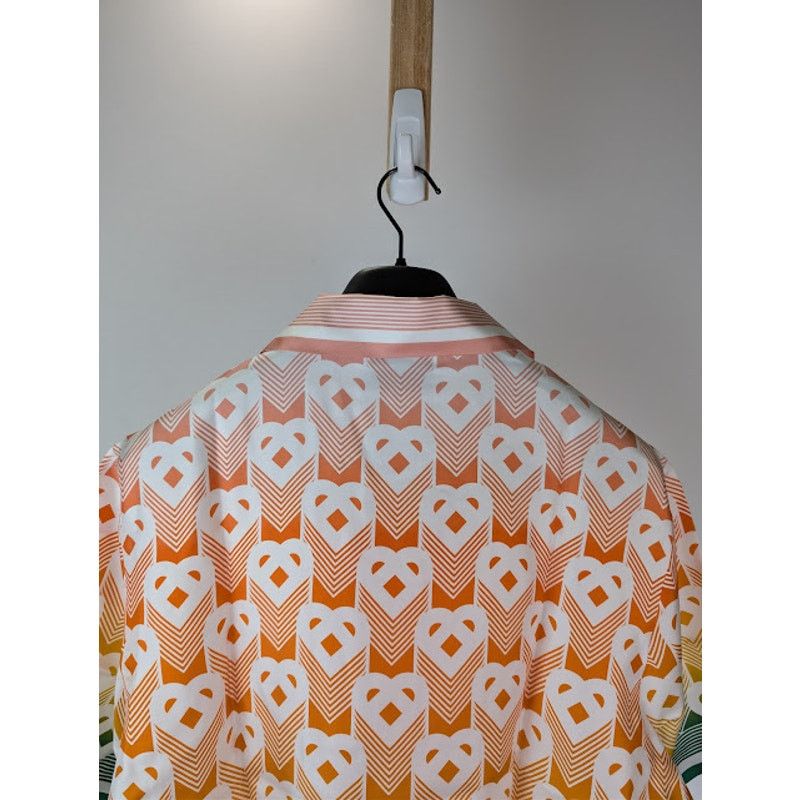 Casablanca o1rshd1 Gradient Heart Monogram Short-Sleeve Shirt in Multi Size US L / EU 52-54 / 3 - 16 Thumbnail