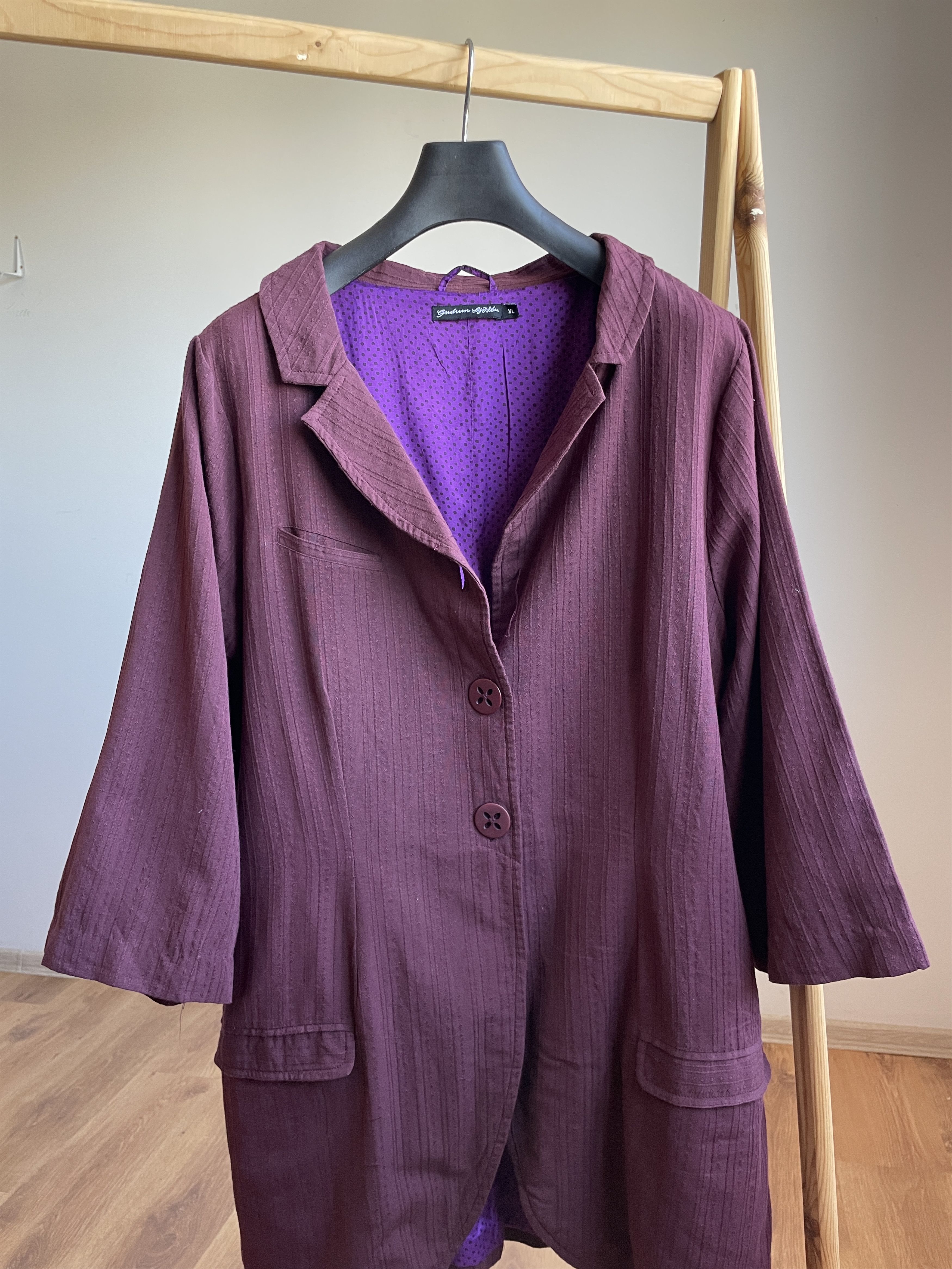 Gudrun Sjoden Gudrun Sjoden Womens Muslin Ornamental Cotton Flex Coat Size XL / US 12-14 / IT 48-50 - 4 Thumbnail