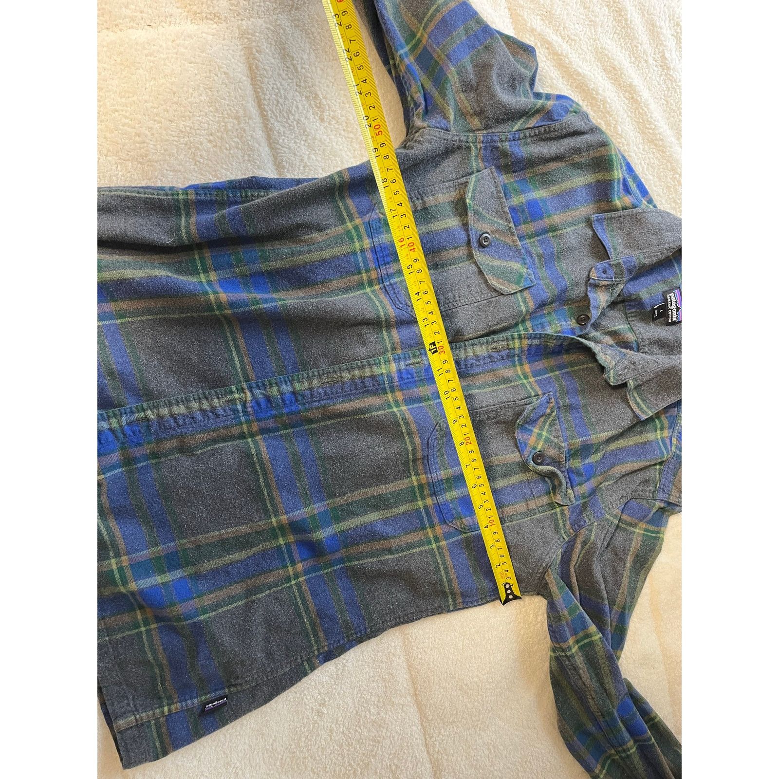 Patagonia Mint Patagonia Organic Cotton Fjord Blue Flannel Shirt Size US L / EU 52-54 / 3 - 6 Thumbnail