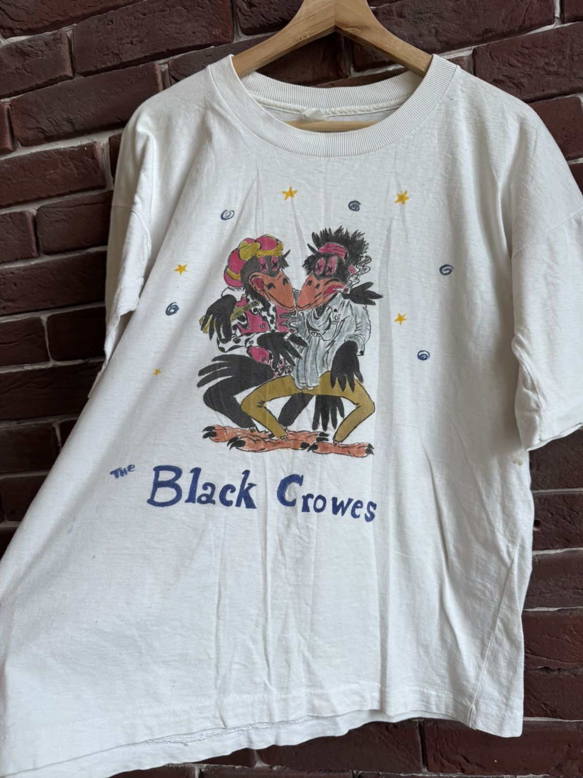 Band Tees Vintage 90s The Black Crowes Rock Band T Shirt Grail white Size US L / EU 52-54 / 3 - 9 Thumbnail