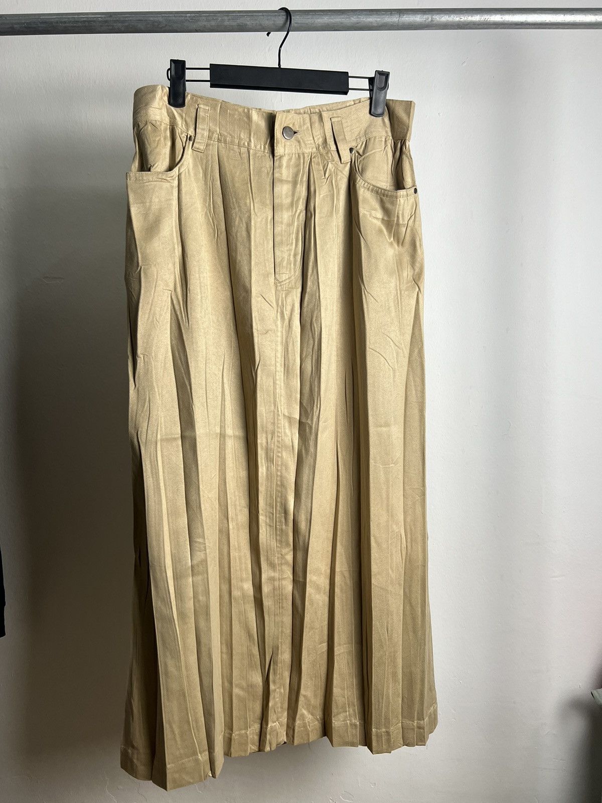 Homme Plisse Issey Miyake × Issey Miyake Vintage IsseyMiyake Maxi Pleated Studded Skirts Size 30" / US 8 / IT 44 - 1 Thumbnail