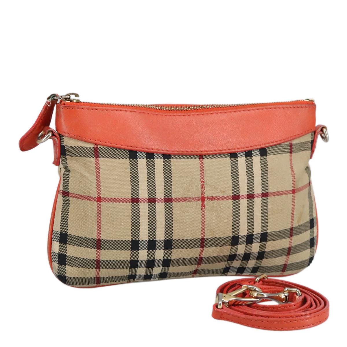 Burberry Haymarket Beige Canvas Shoulder Bag (Pre-Owned) Size ONE SIZE - 1 Thumbnail